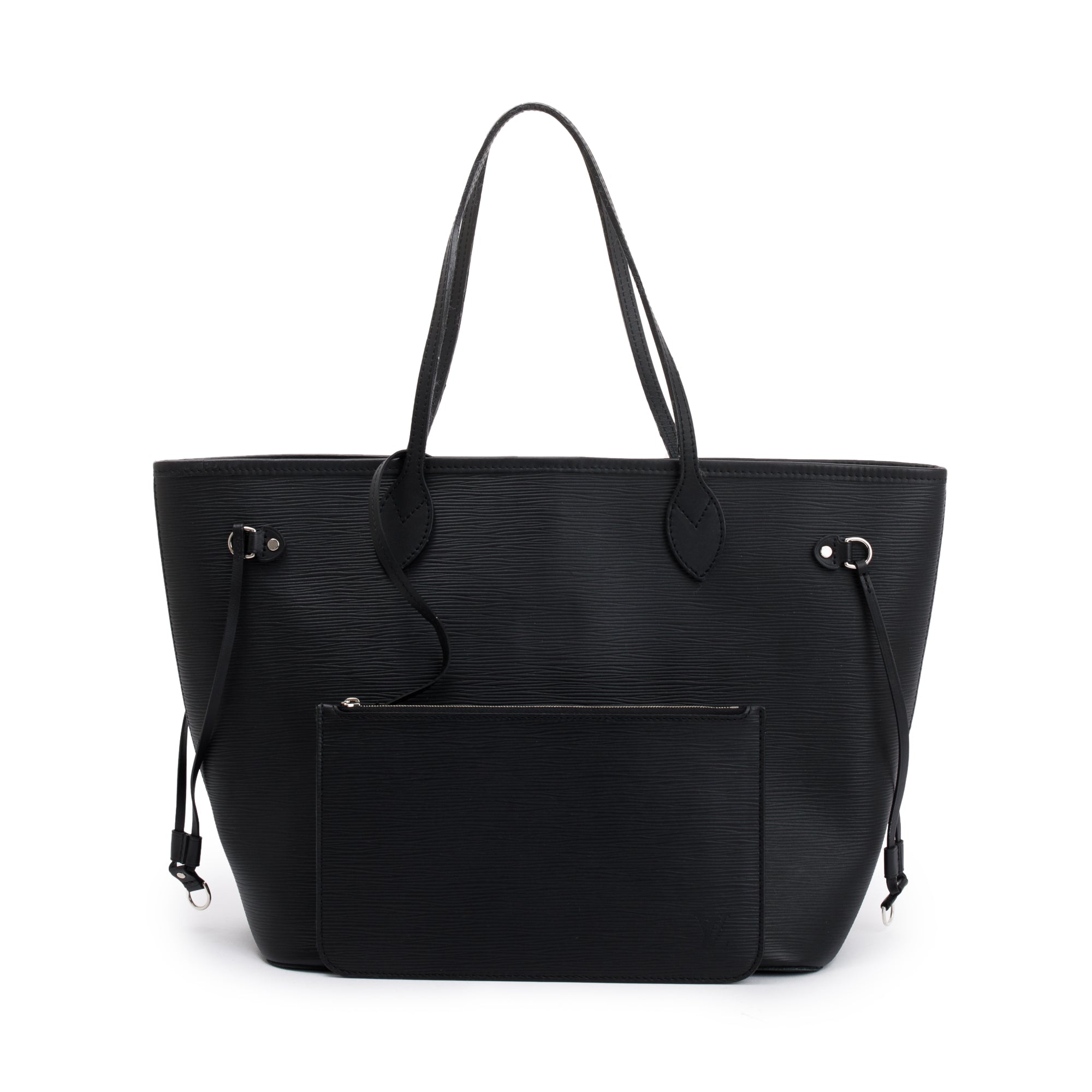Louis Vuitton Black Epi Leather Neverfull MM w/ Pouch