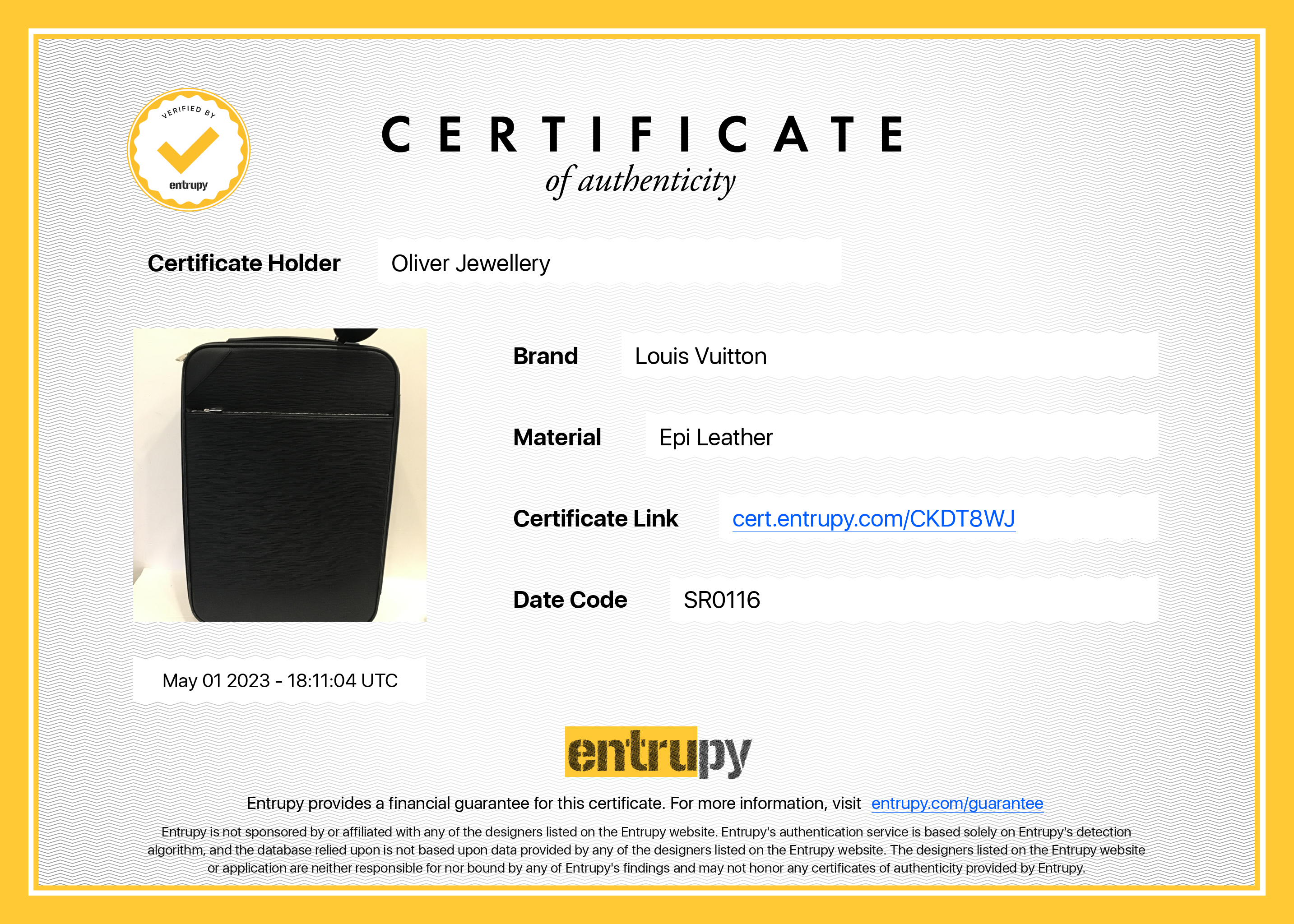 Louis Vuitton Black Epi Leather Pegase 55 w/ Box & Receipt