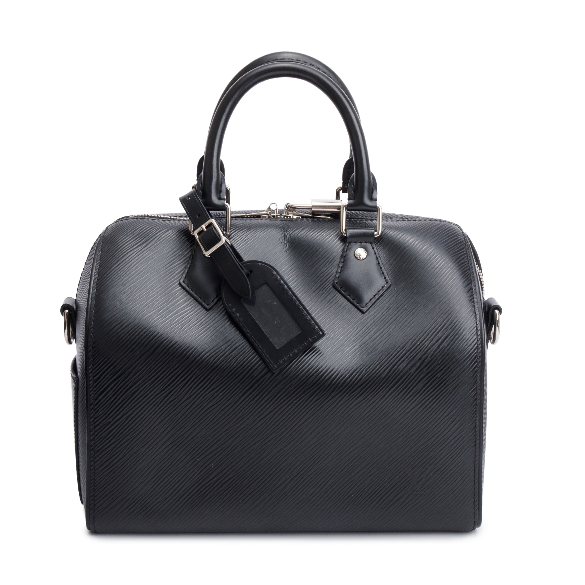 Louis Vuitton Black Epi Leather Speedy Bandouliere 25 w/ Strap