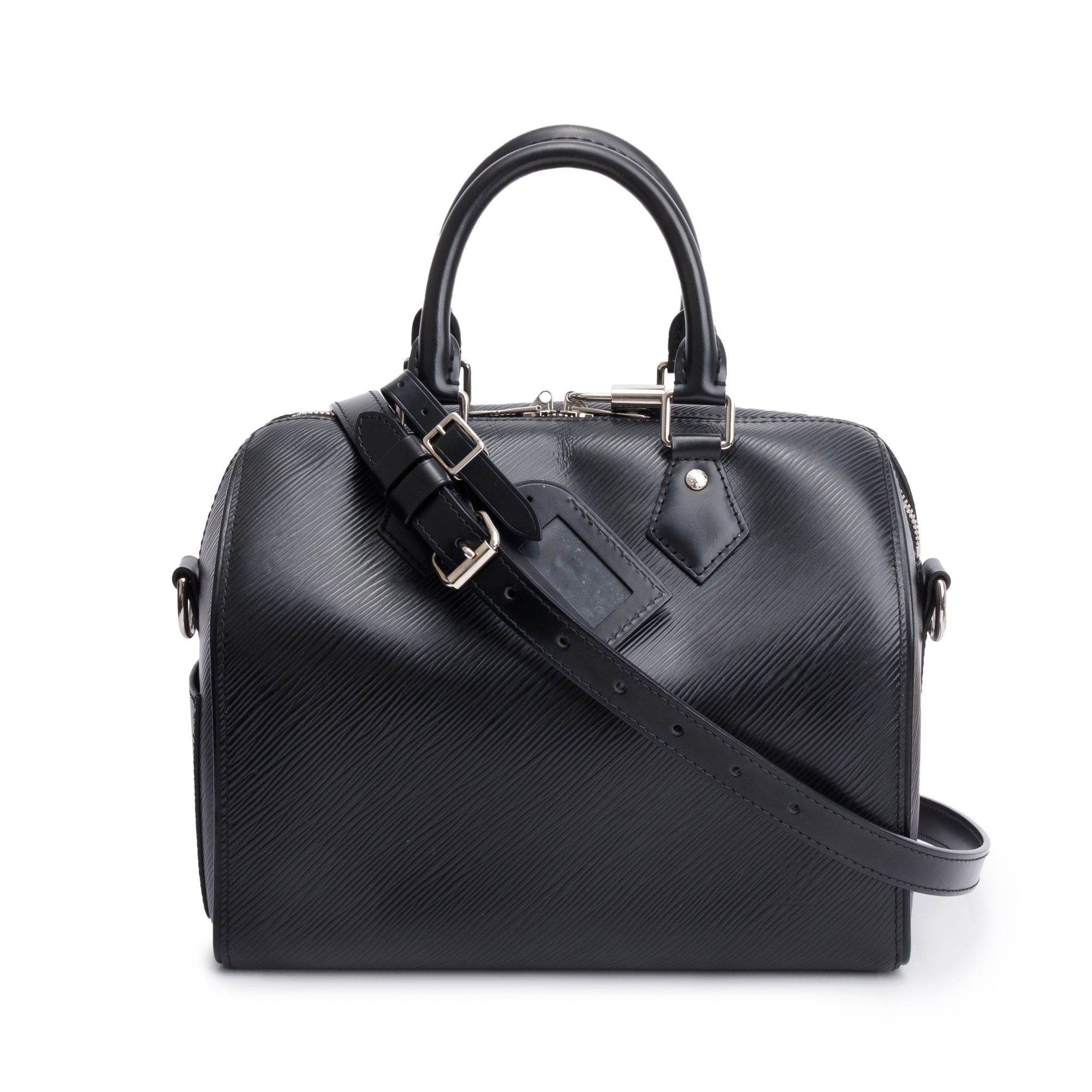 Louis Vuitton Black Epi Leather Speedy Bandouliere 25 w/ Strap