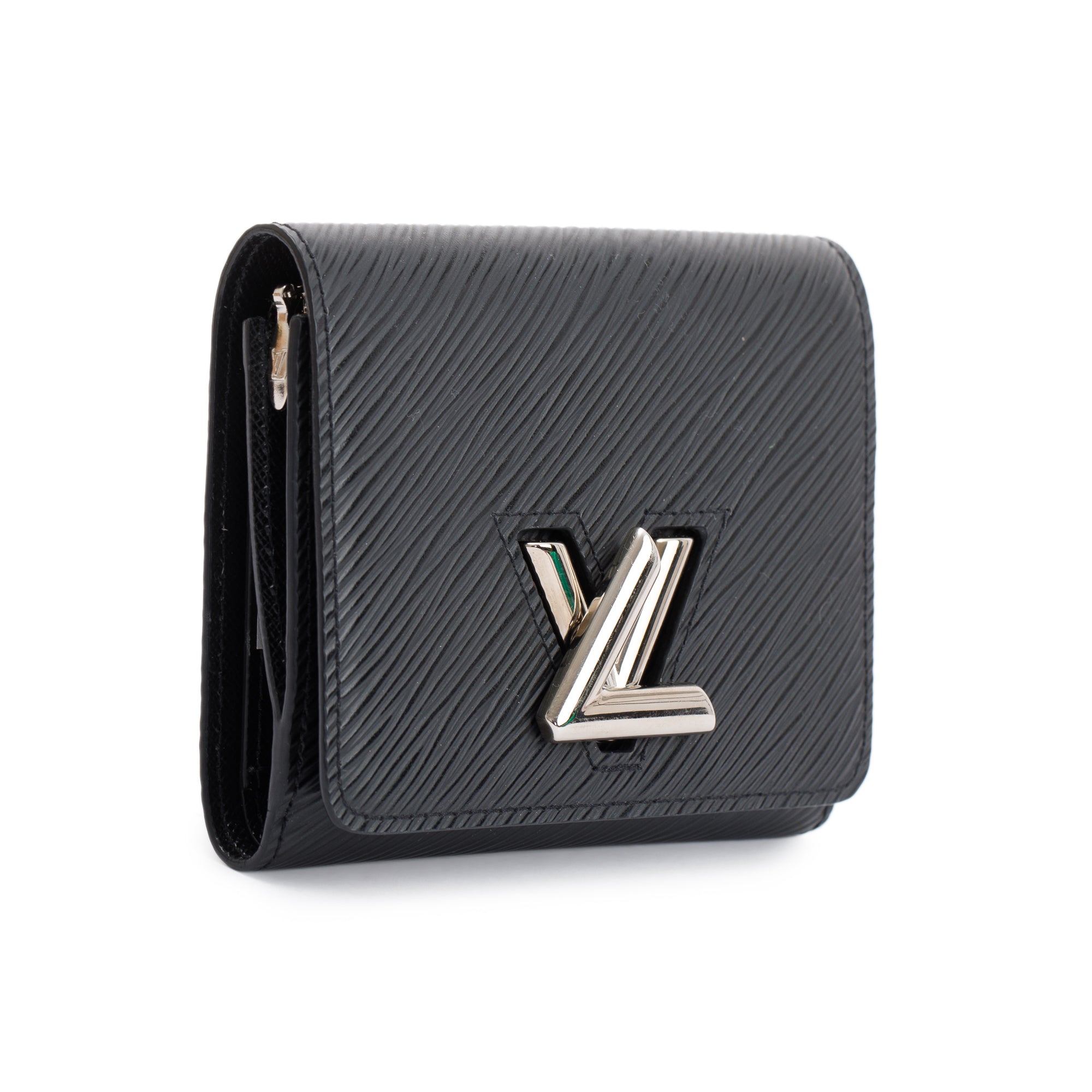 Louis Vuitton Black Epi Leather Twist Compact Wallet