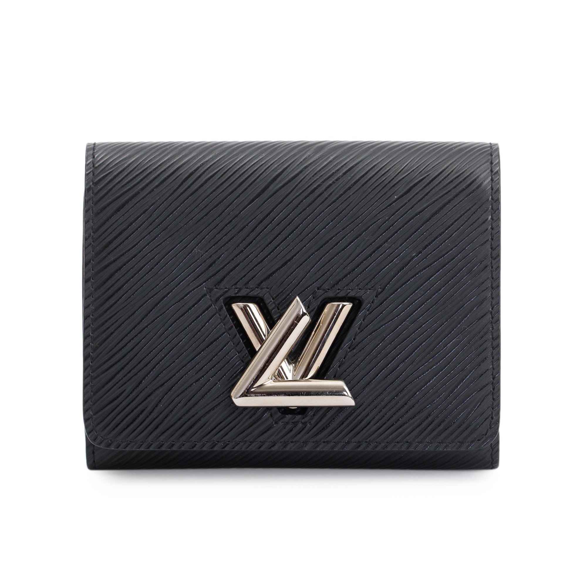 Louis Vuitton Black Epi Leather Twist Compact Wallet
