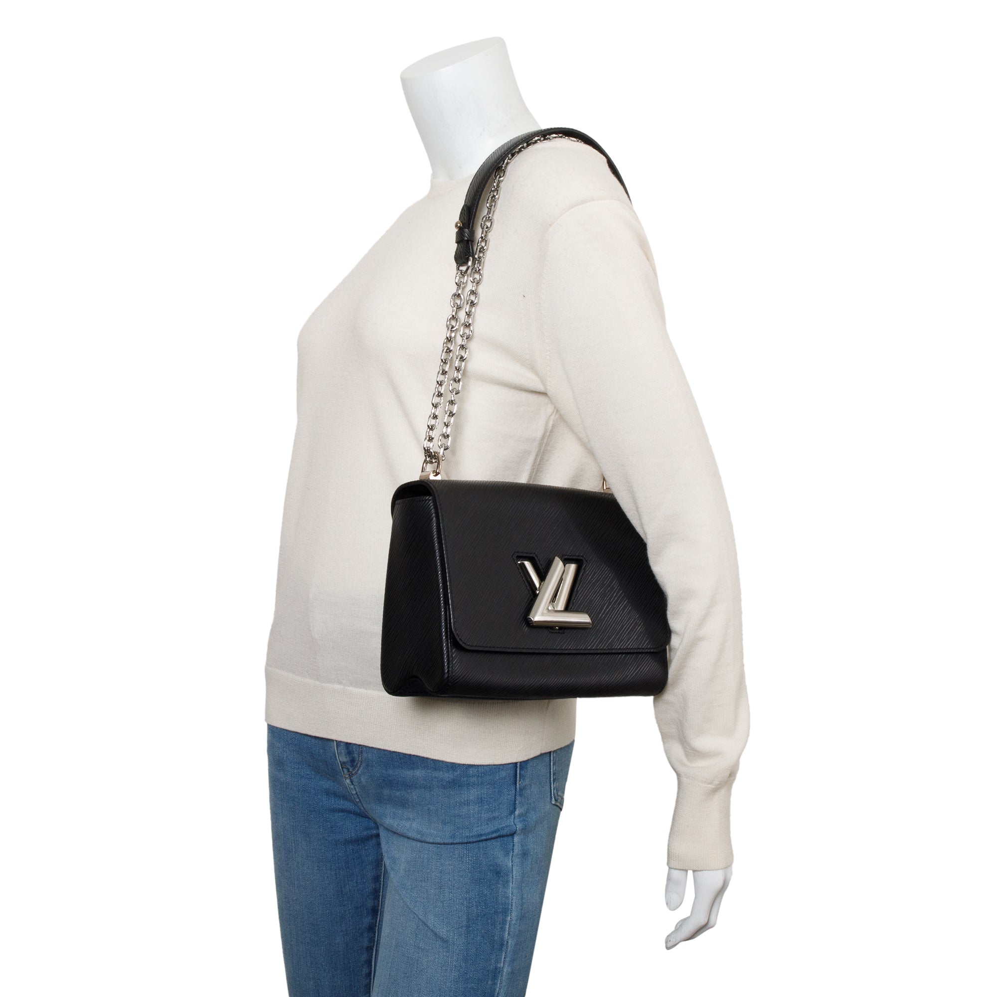 Louis Vuitton Black Epi Leather Twist MM Bag