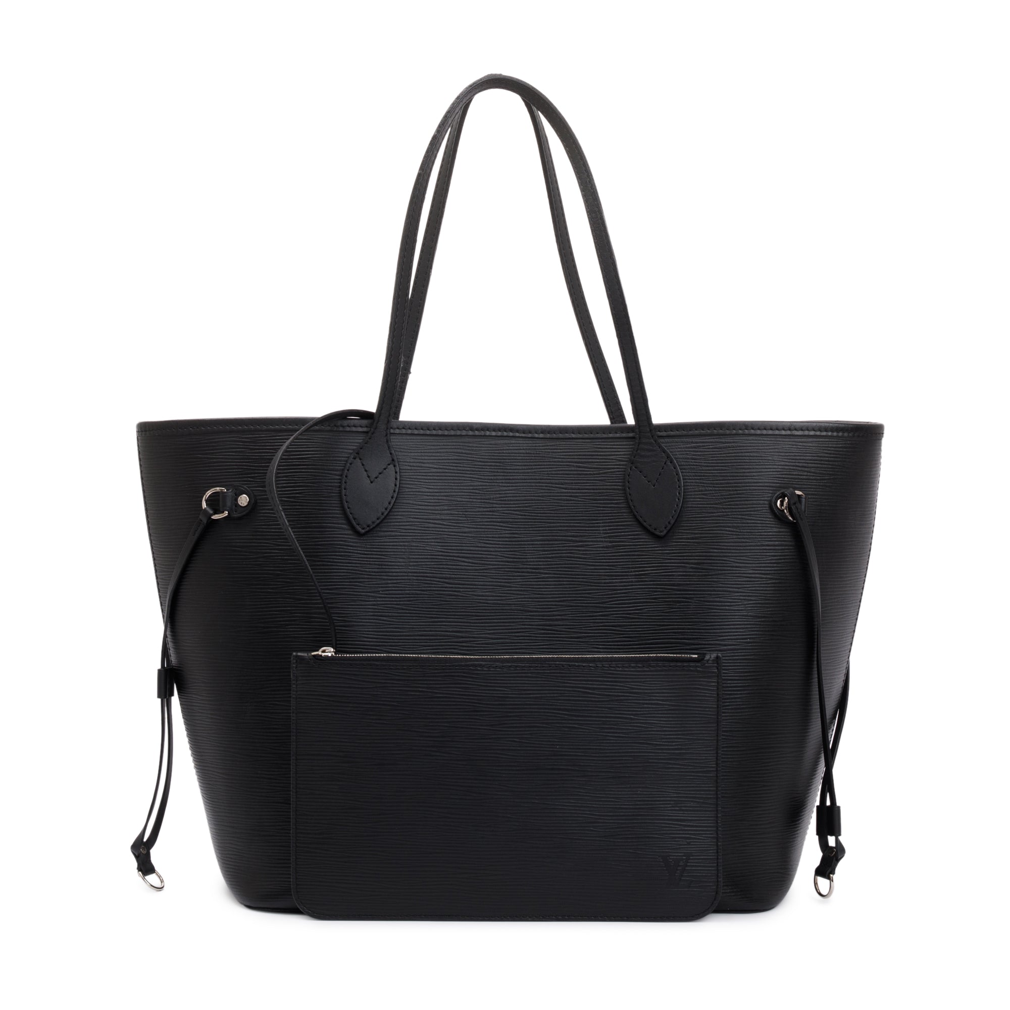 Louis Vuitton Black Epi Neverfull MM w/ Pouch