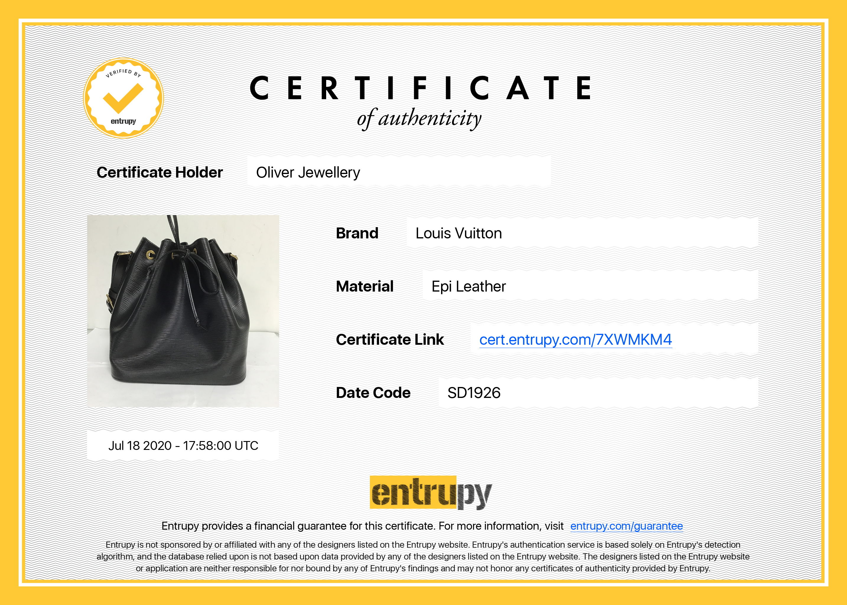 Louis Vuitton Black Epi Petite Noe Bag