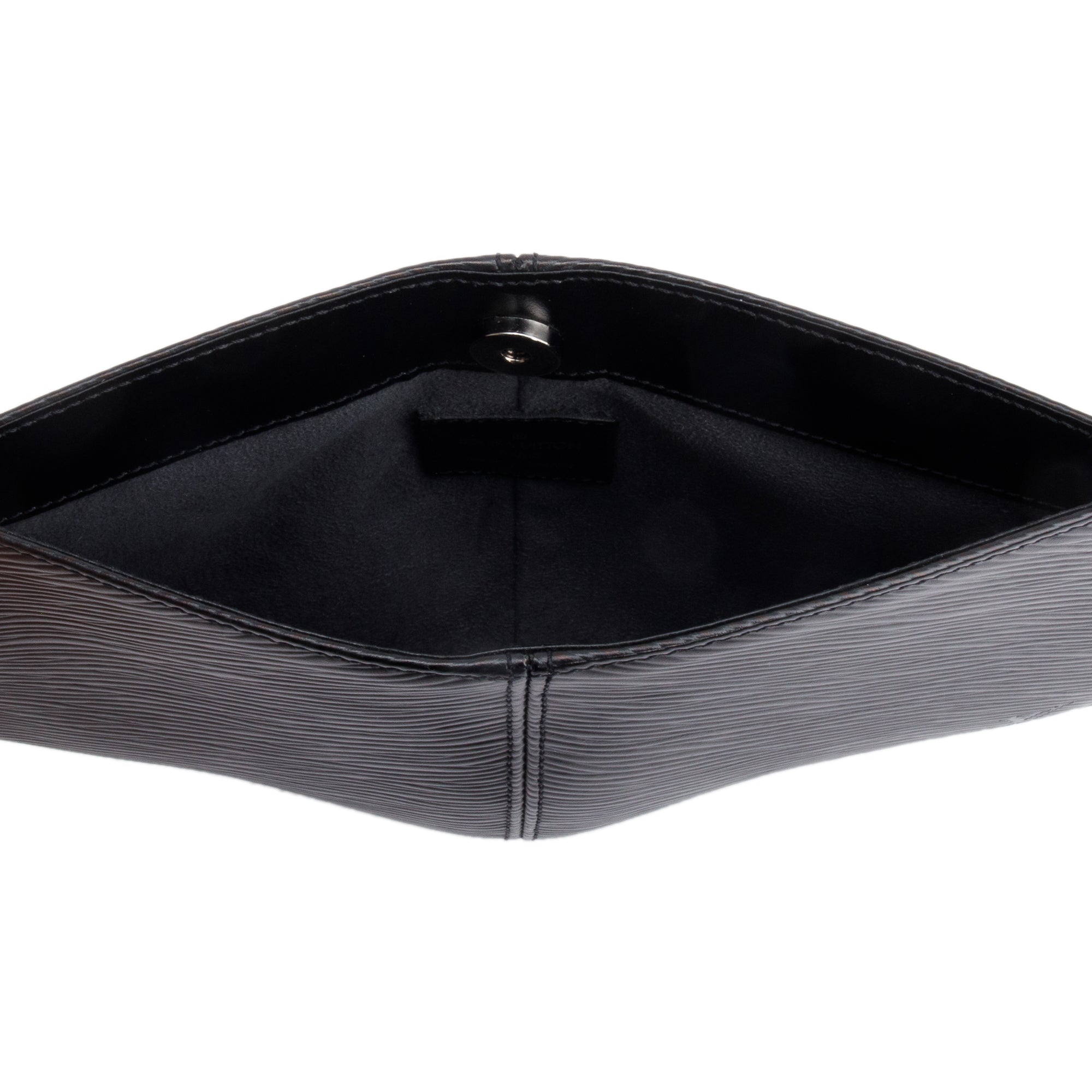 Louis Vuitton Black Epi Pochette Demi-Lune Pochette