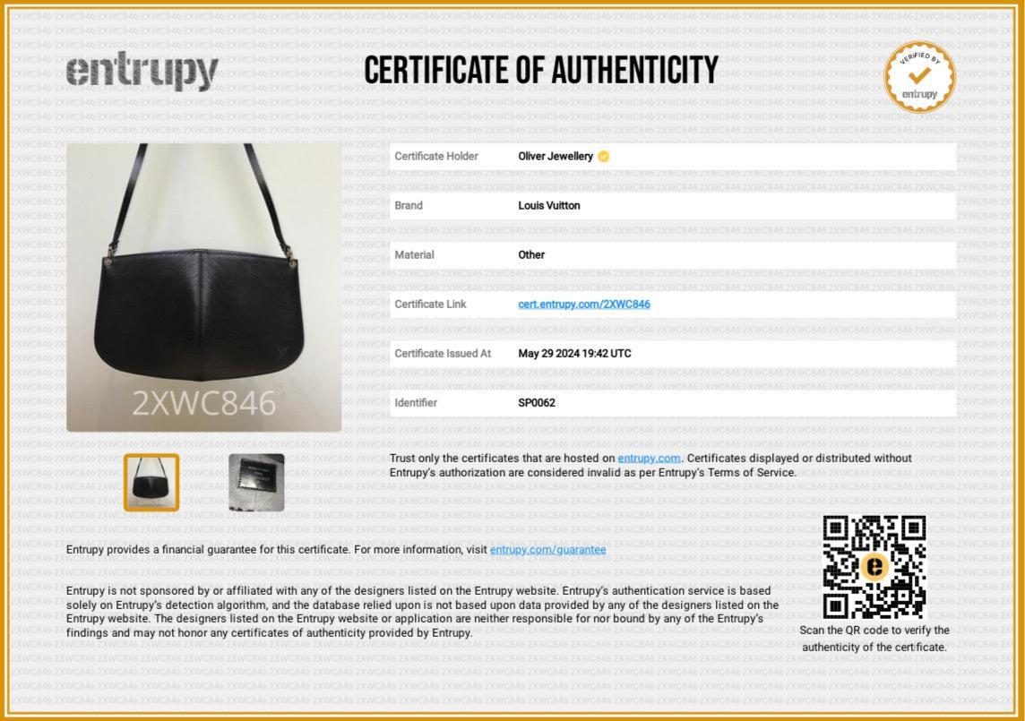 Louis Vuitton Black Epi Pochette Demi-Lune Pochette