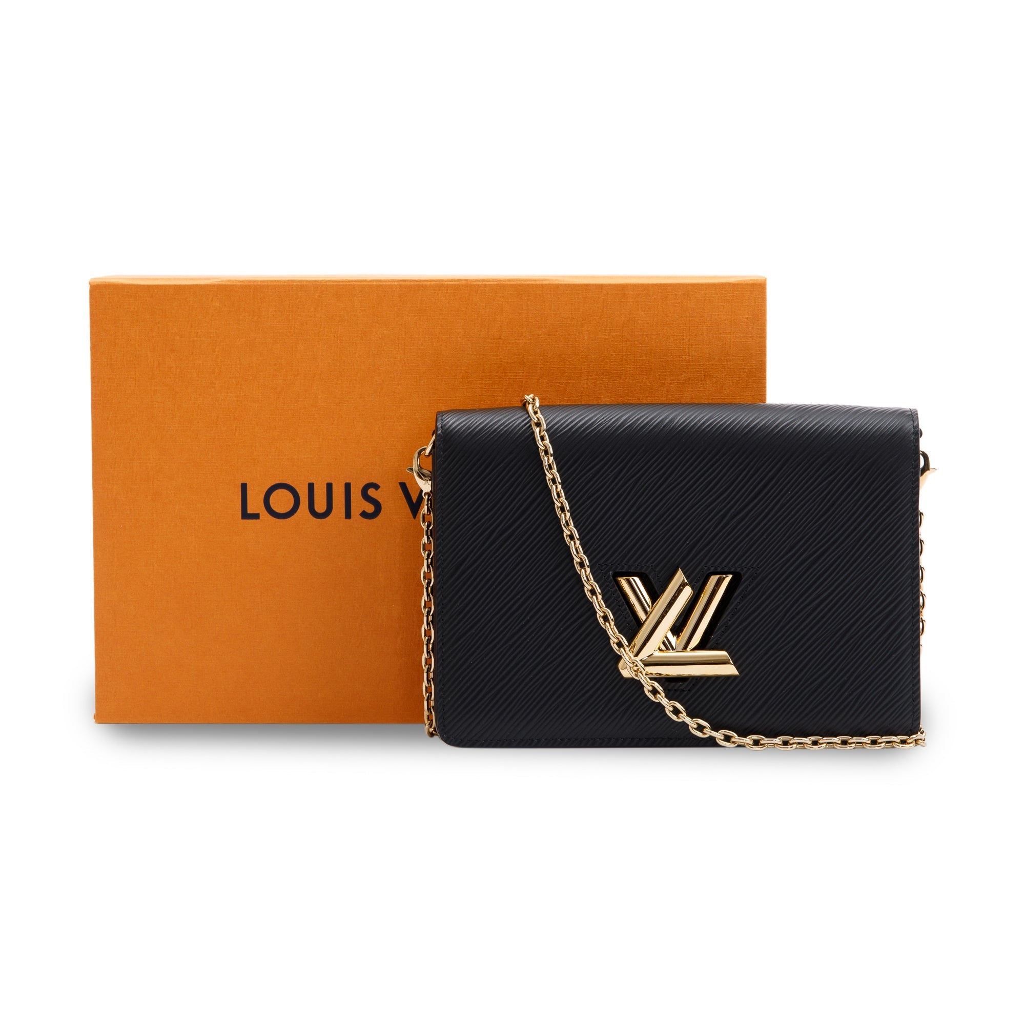 Louis Vuitton Black Epi Twist Belt Chain Wallet w/ Box & Receipt