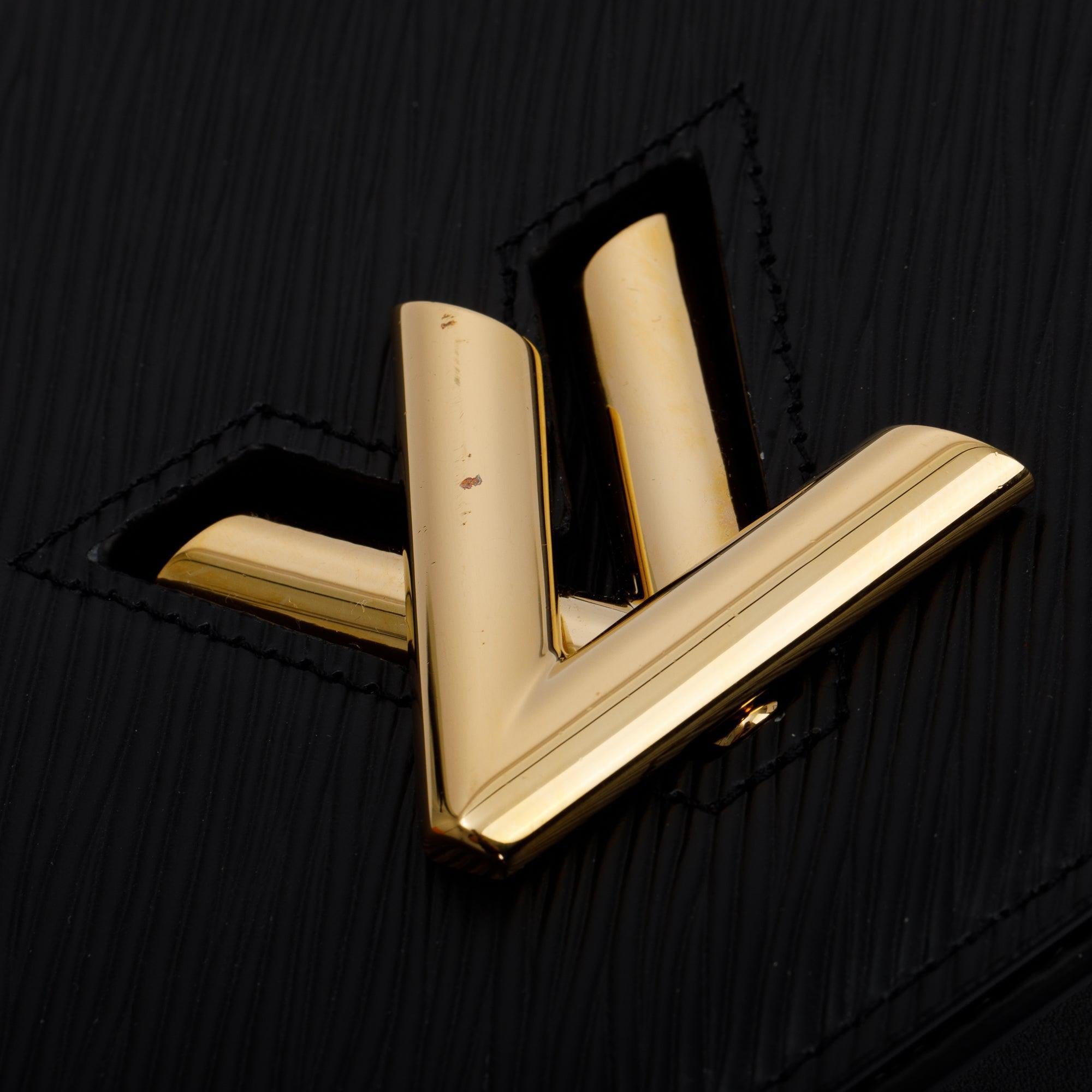 Louis Vuitton Black Epi Twist Belt Chain Wallet w/ Box & Receipt