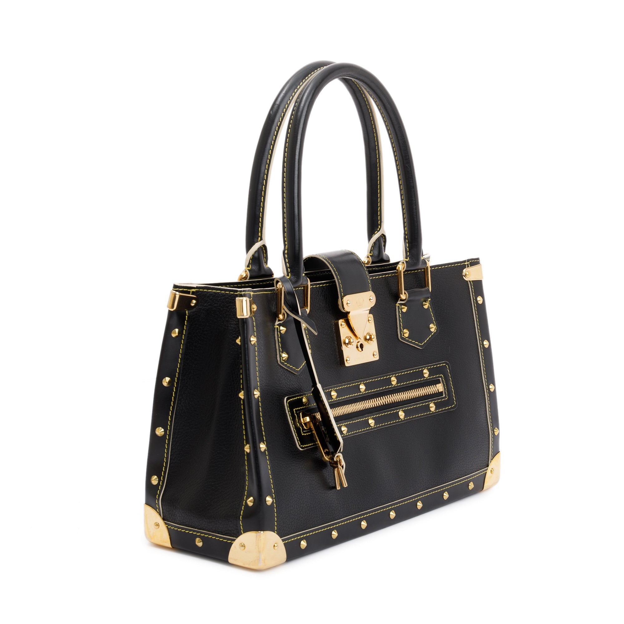 Louis Vuitton Black Goatskin Leather Suhali Le Fabuleux Bag