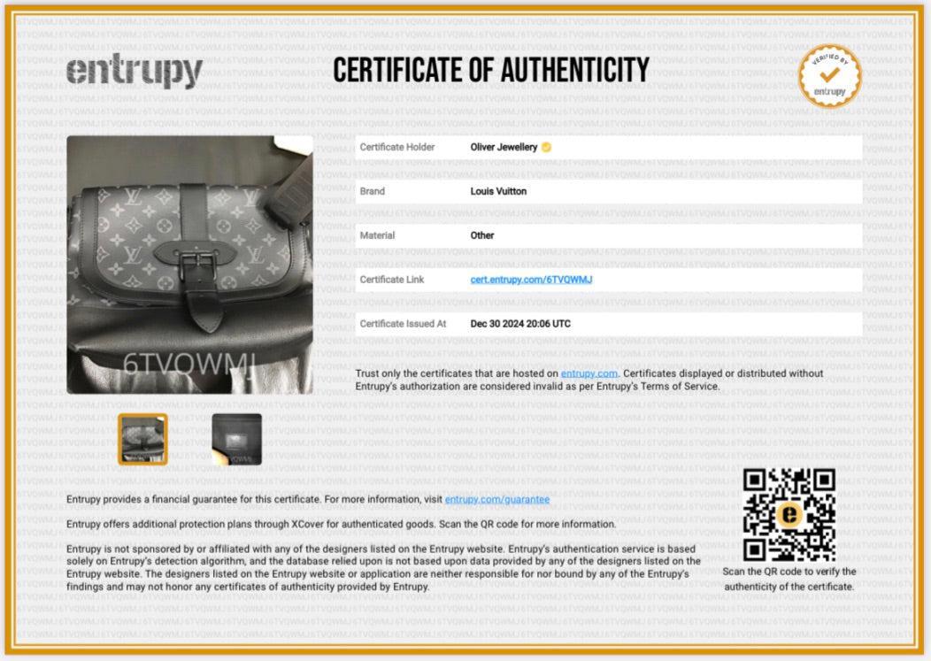 Louis Vuitton Black Leather And Monogram Eclipse Saumur Messenger Bag