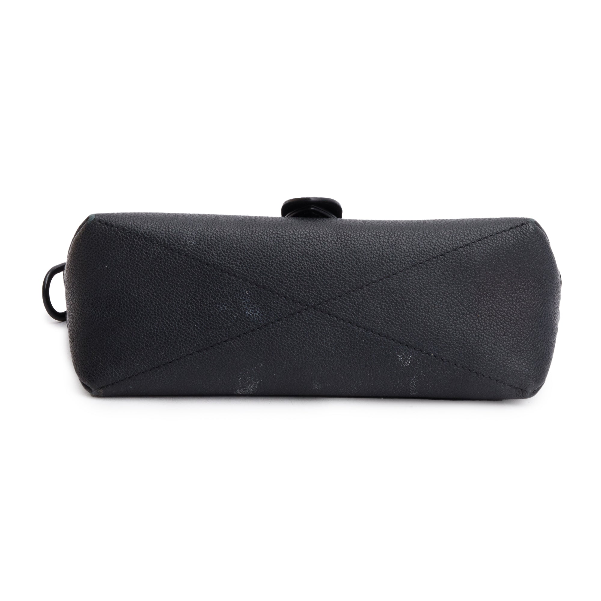 Louis Vuitton Black Leather And Monogram Eclipse Saumur Messenger Bag