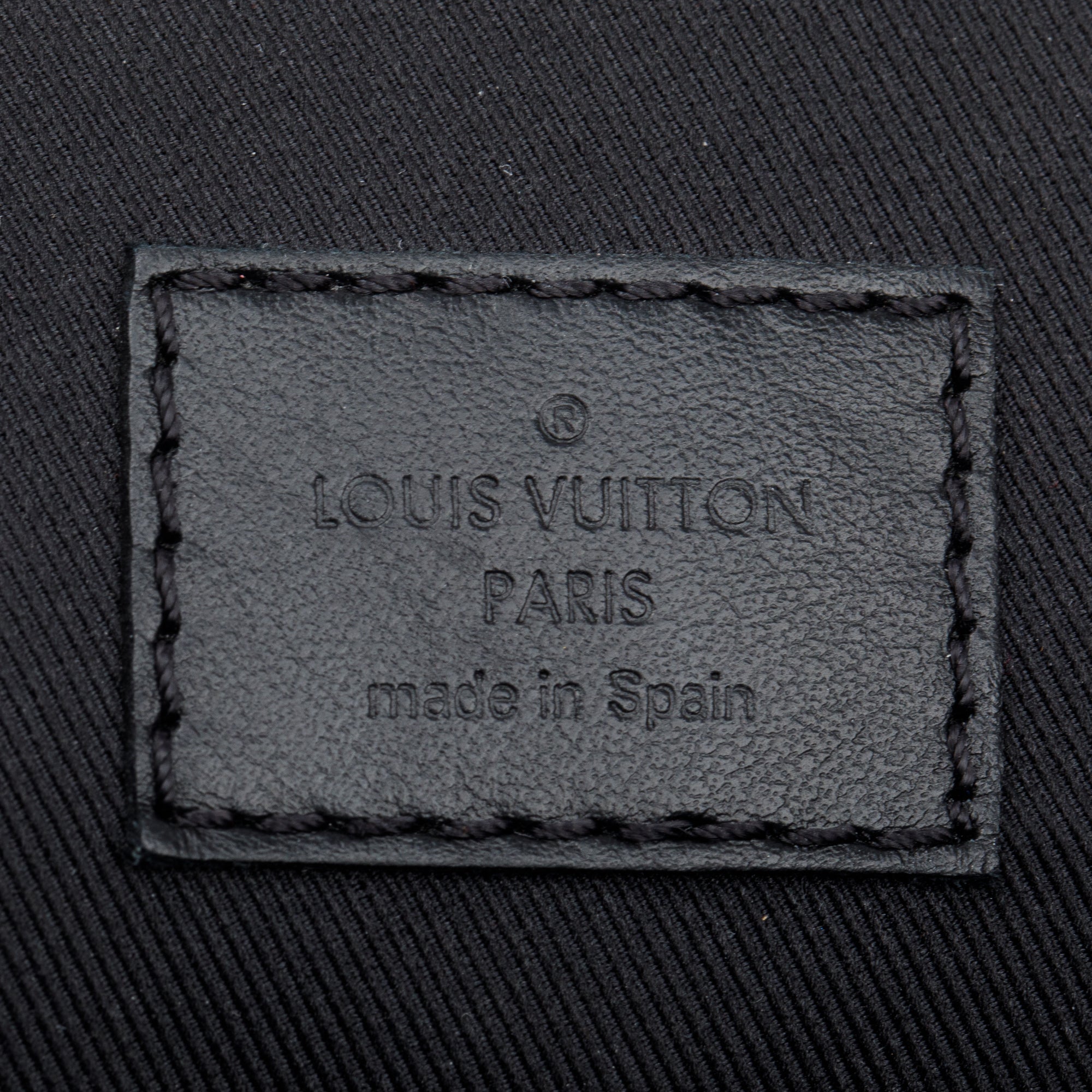 Louis Vuitton Black Leather And Monogram Eclipse Saumur Messenger Bag