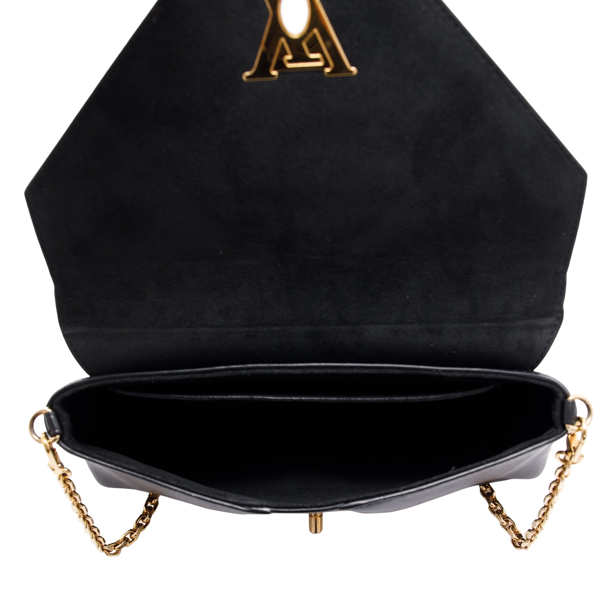 Louis Vuitton Black Leather Love Note Bag