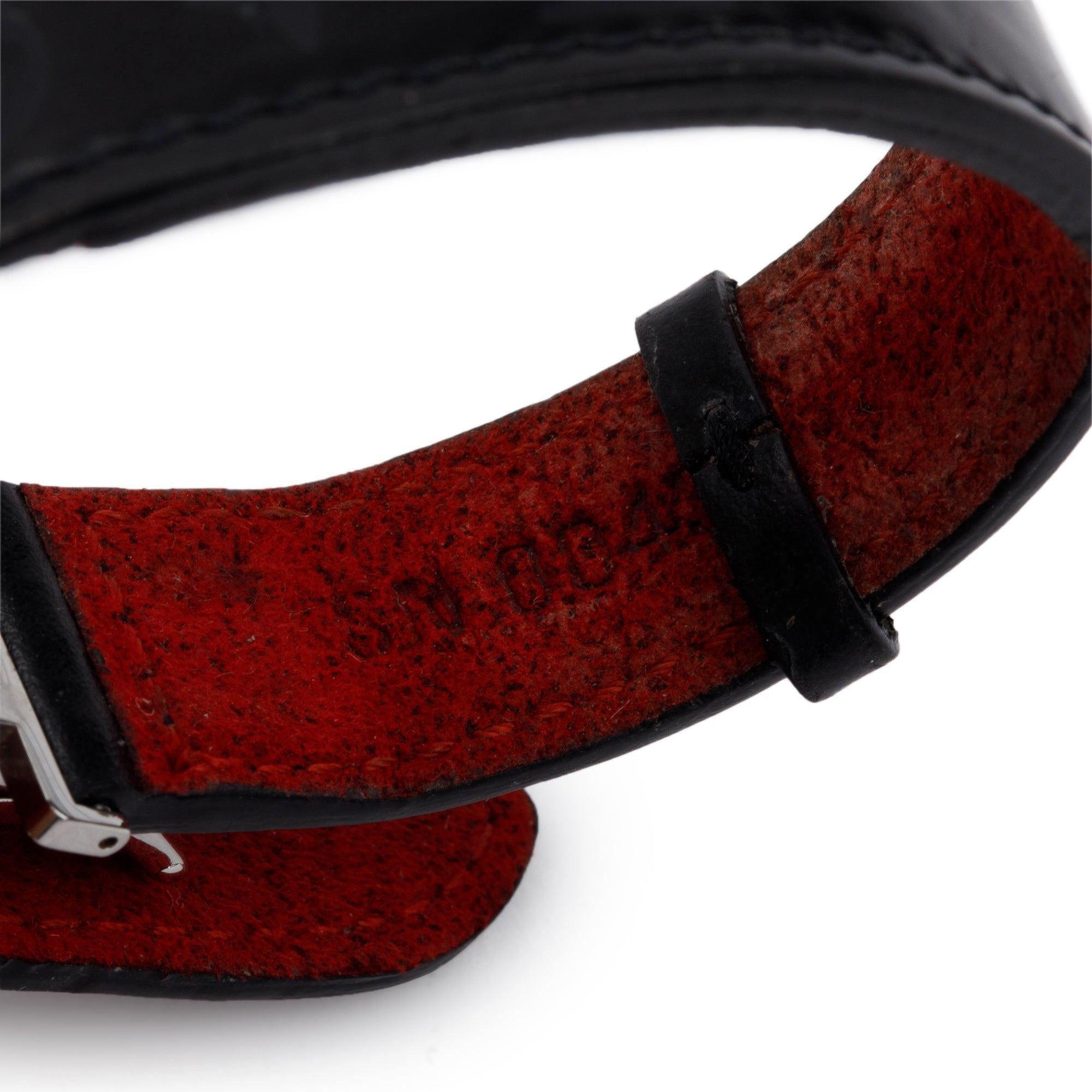 Louis Vuitton Black Leather Monogram Wish Bracelet