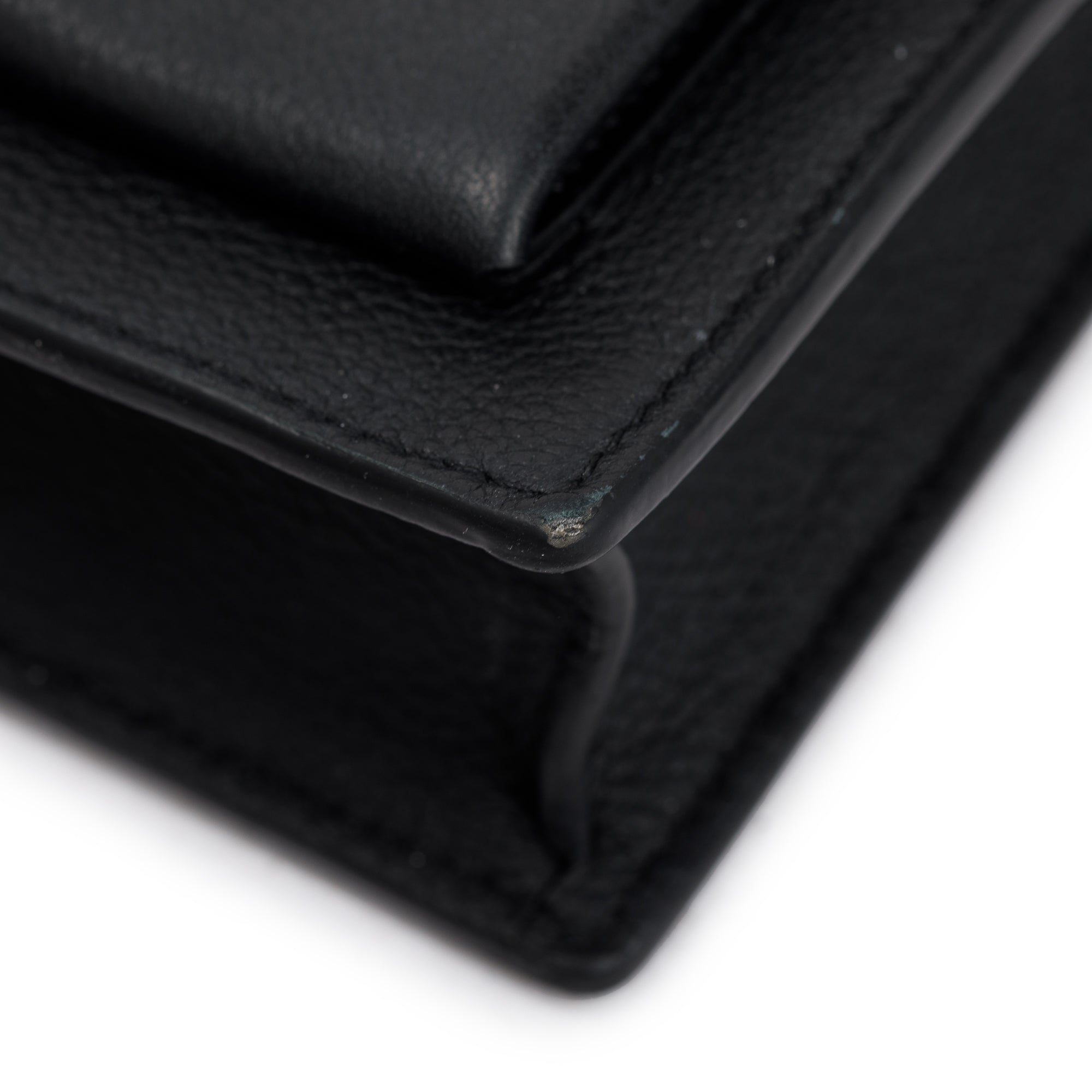 Louis Vuitton Black Leather Mylockme Chain Pochette