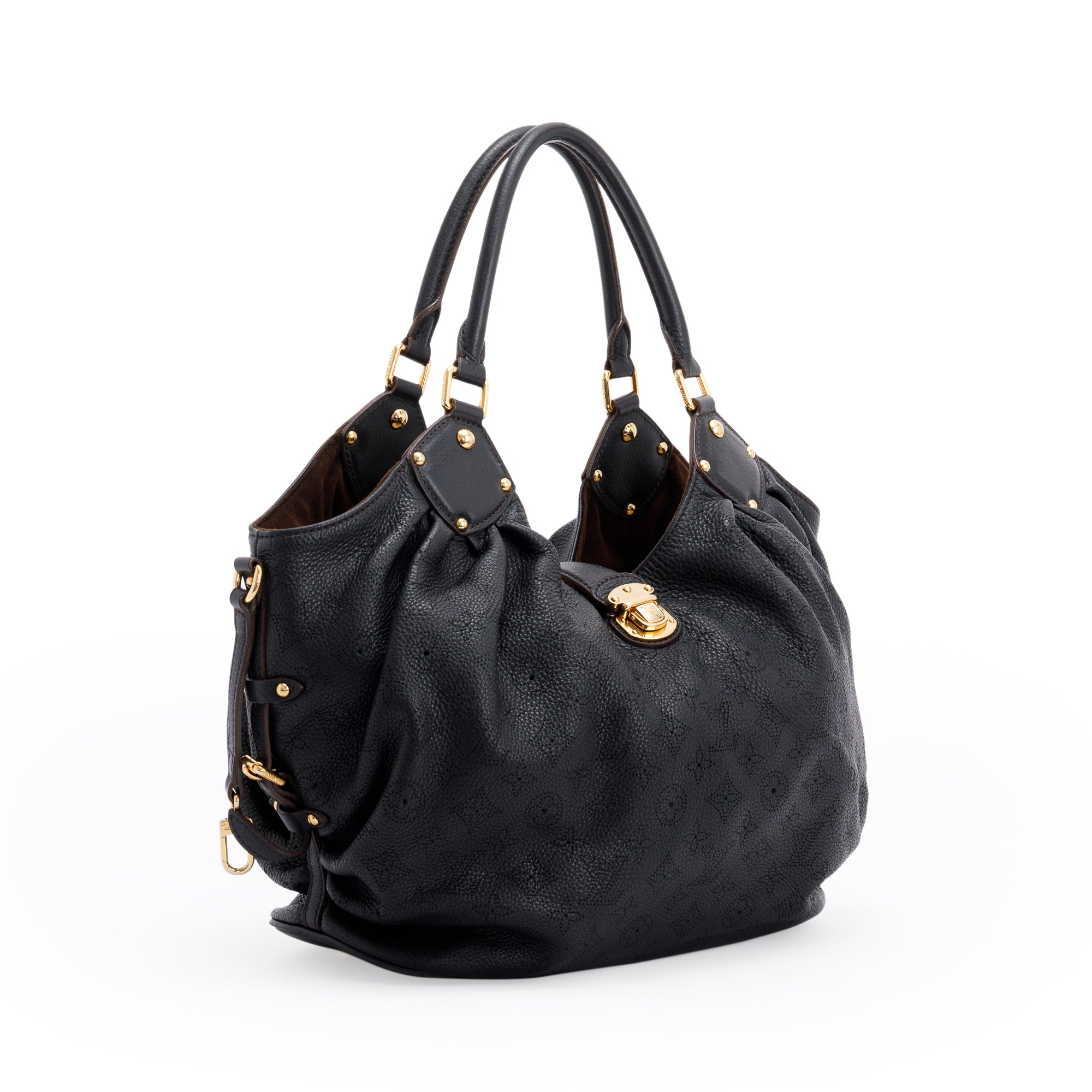 Louis Vuitton Black Mahina L Hobo