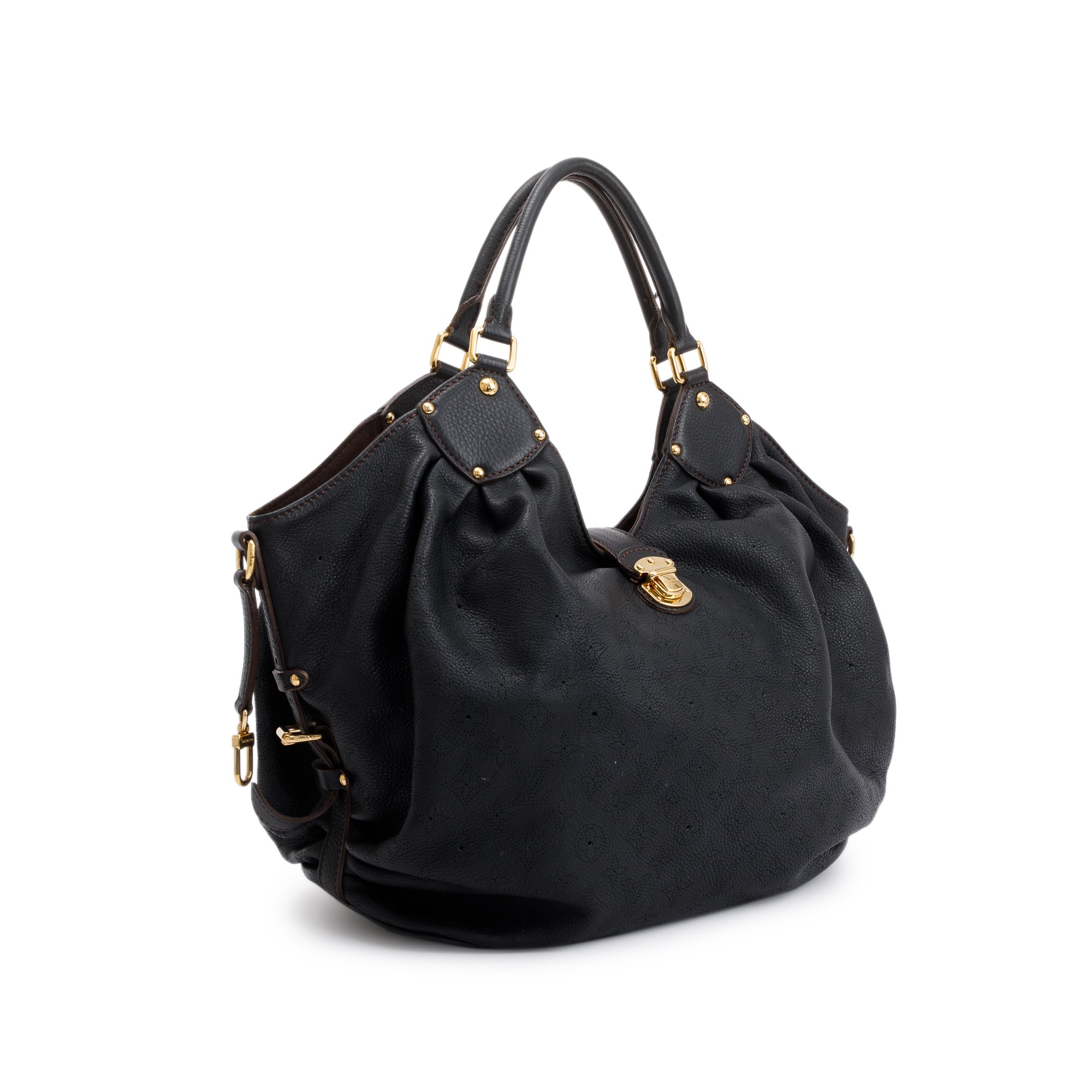 Louis Vuitton Black Mahina Leather XL Hobo