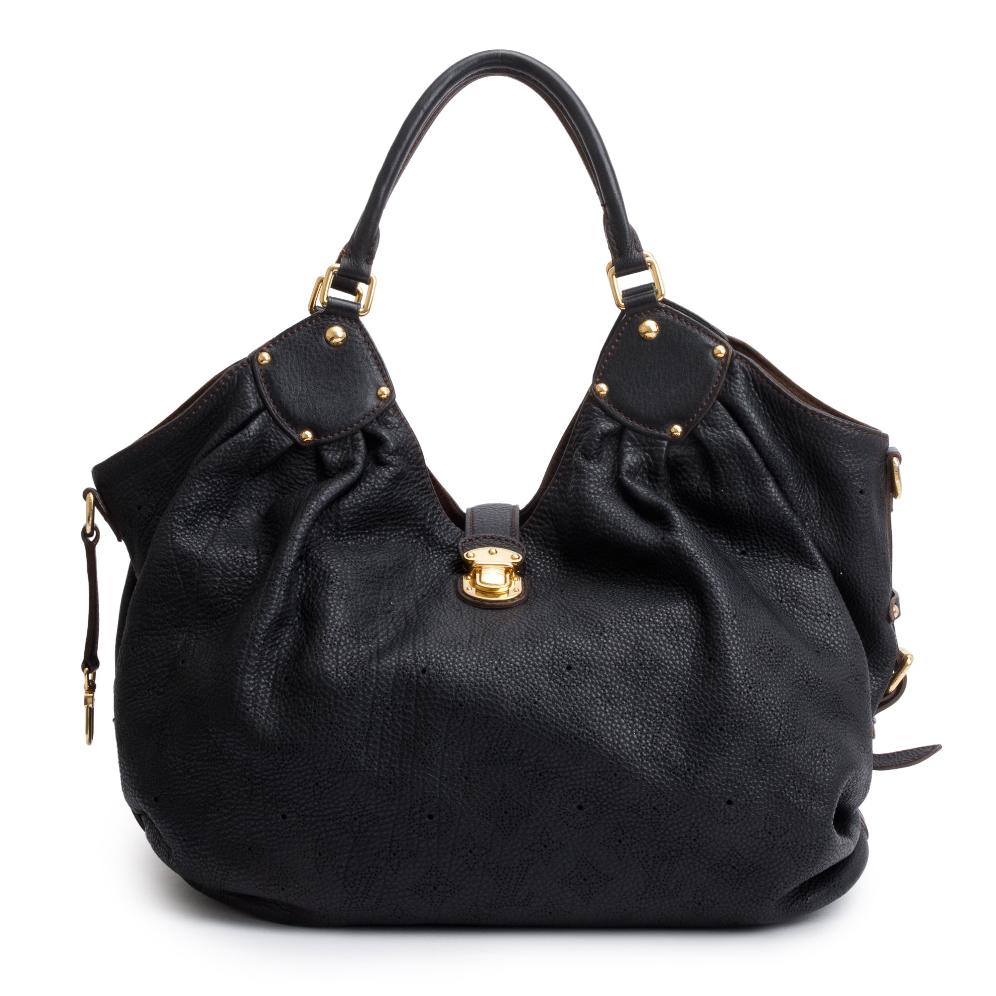 Louis Vuitton Black Mahina Leather XL Hobo