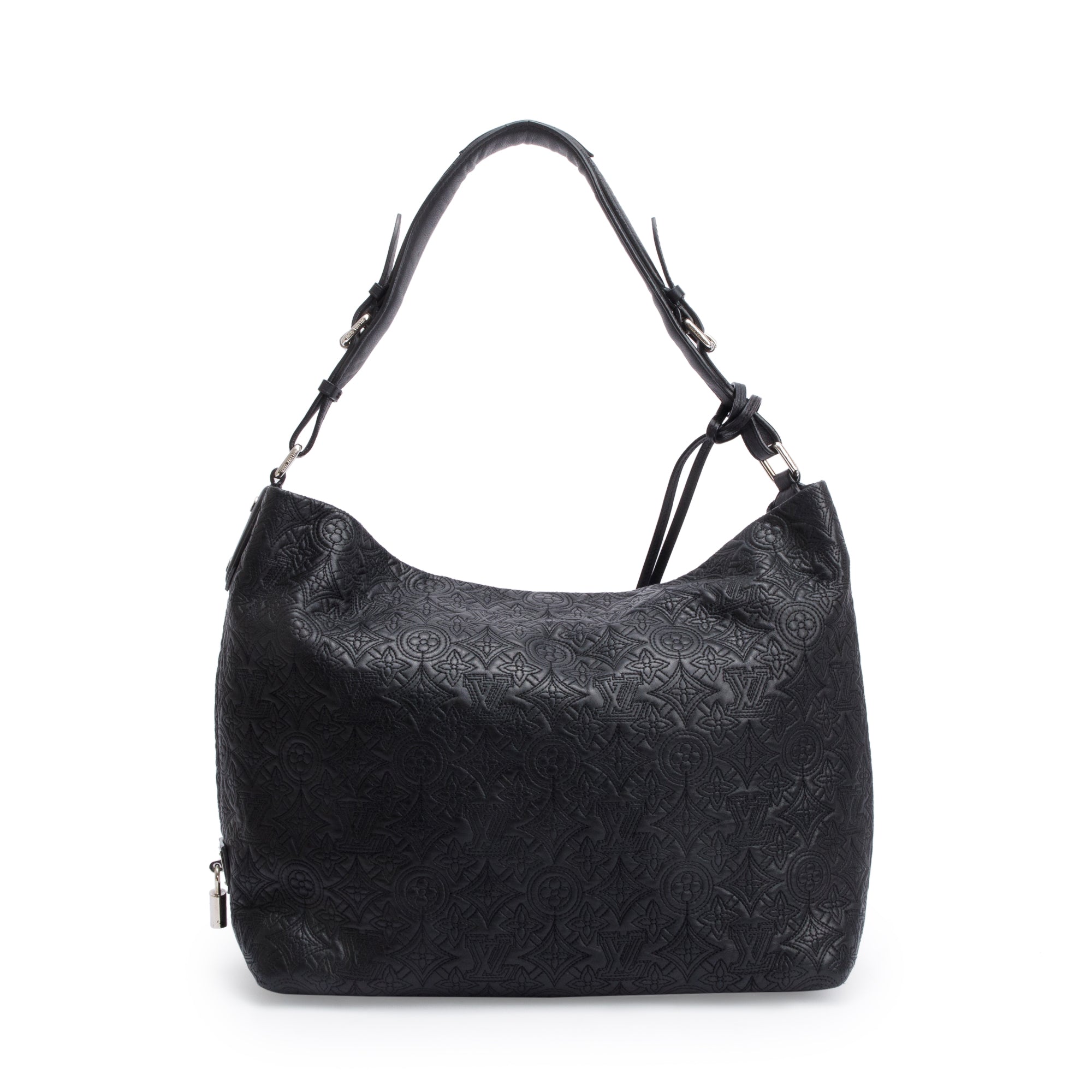Louis Vuitton Black Monogram Antheia Leather Hobo PM