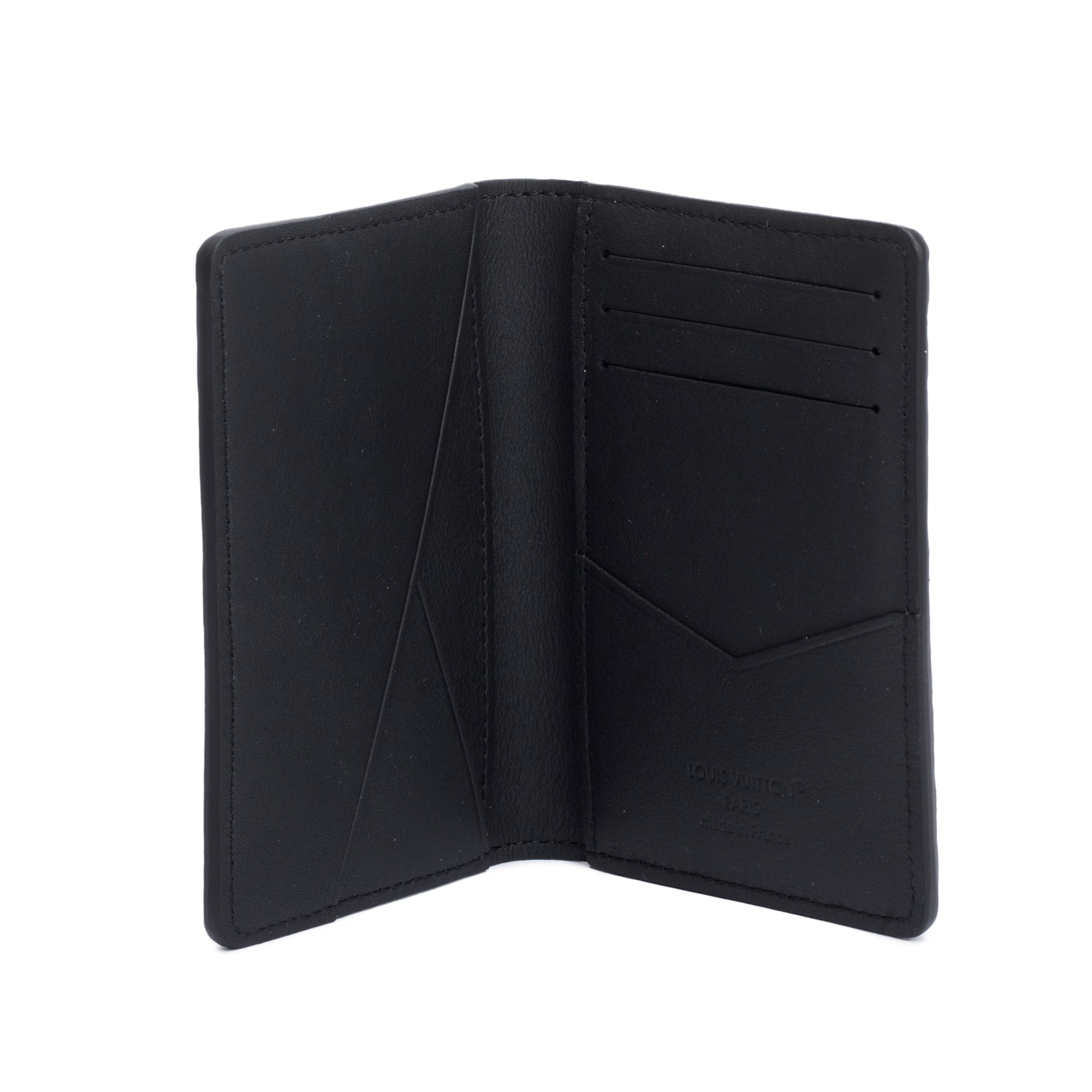 Louis Vuitton Black Monogram Calfskin Shadow Pocket Organizer w/ Box
