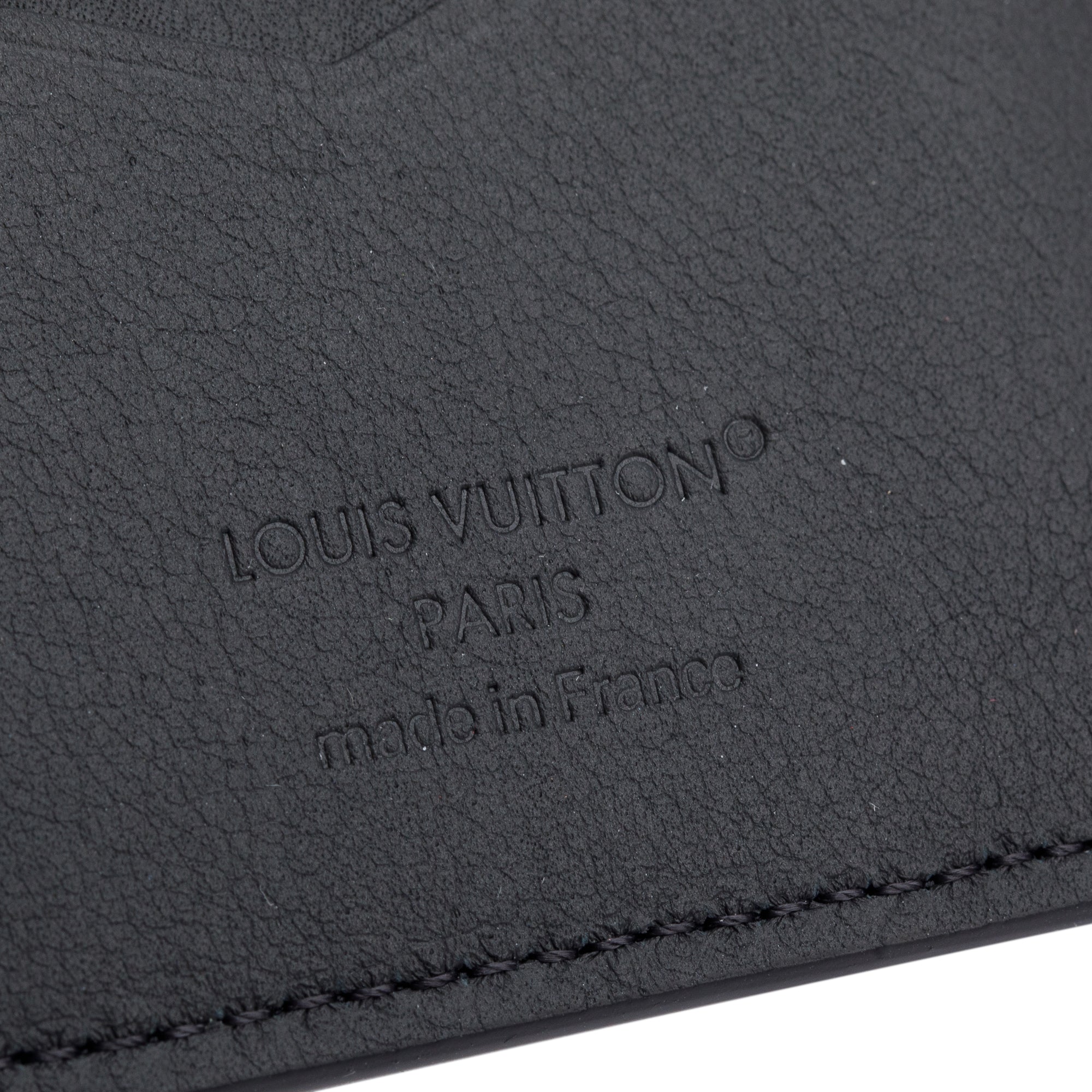 Louis Vuitton Black Monogram Calfskin Shadow Pocket Organizer w/ Box