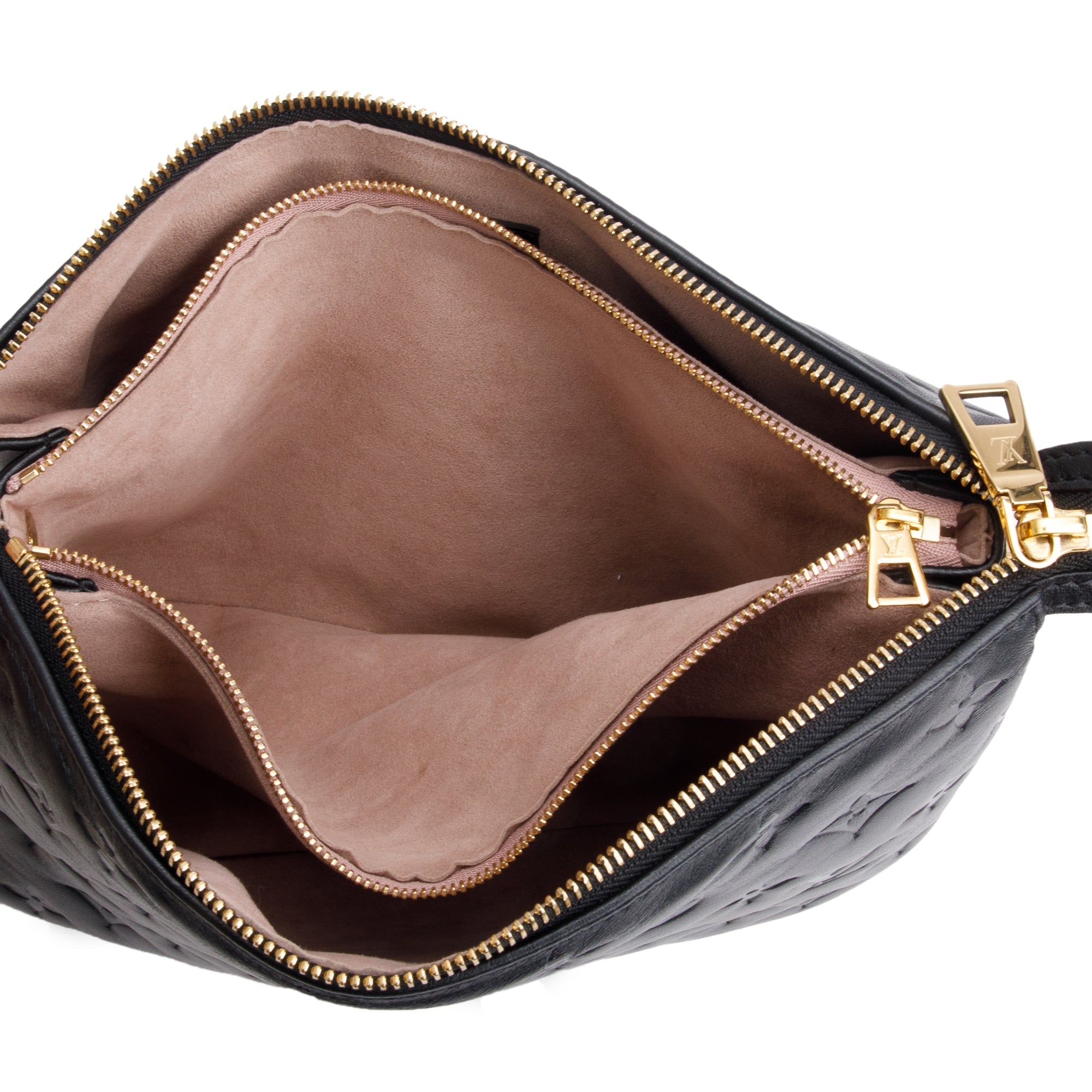 Louis Vuitton Black Monogram Embossed Lambskin Leather Coussin PM w/ Straps