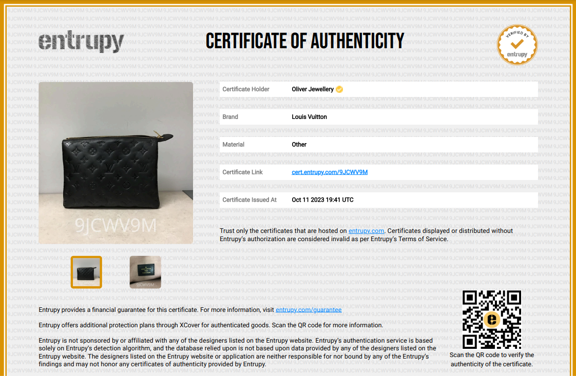 Louis Vuitton Black Monogram Embossed Lambskin Leather Coussin PM w/ Straps