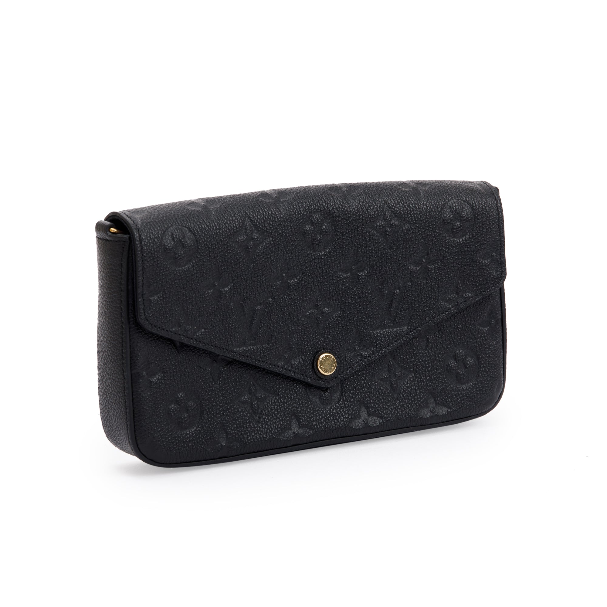 Louis Vuitton Black Monogram Empreinte Leather Felicie Pochette