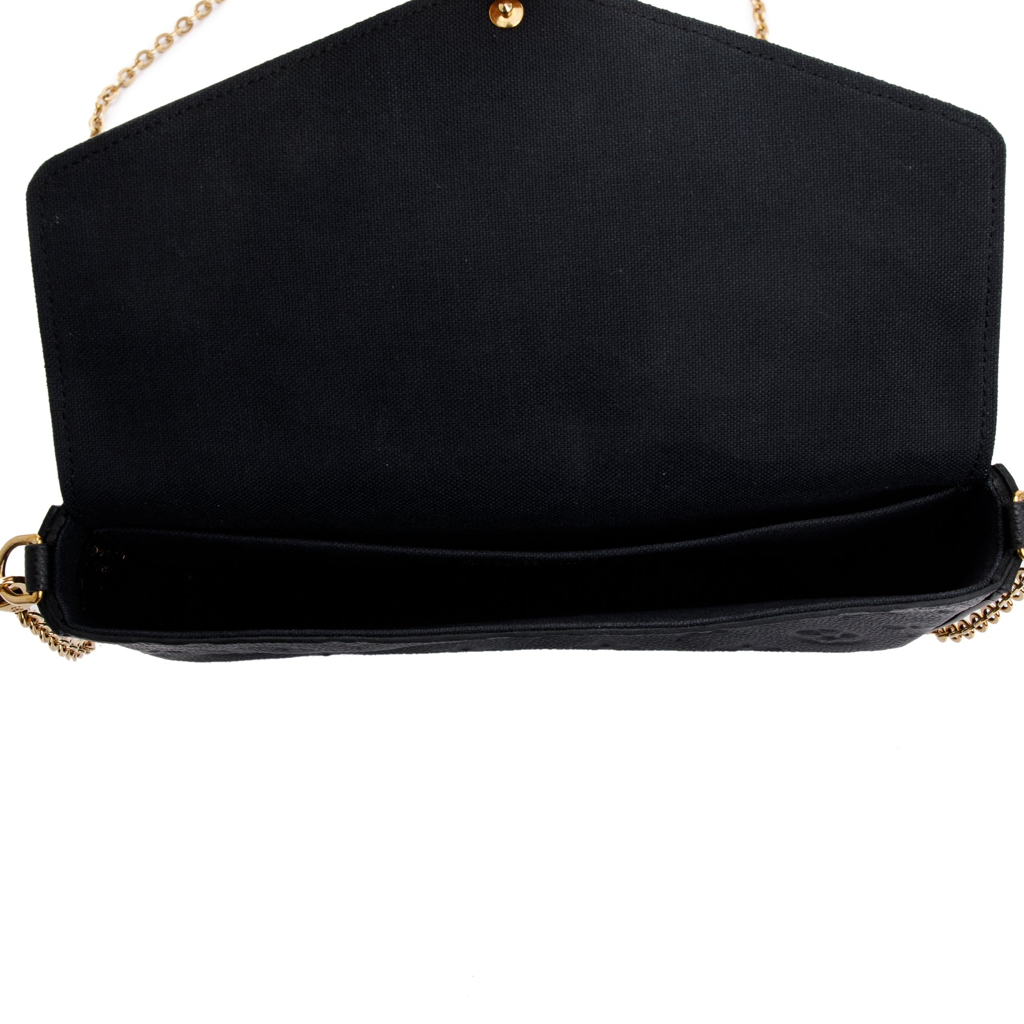 Louis Vuitton Black Monogram Empreinte Leather Felicie Pochette