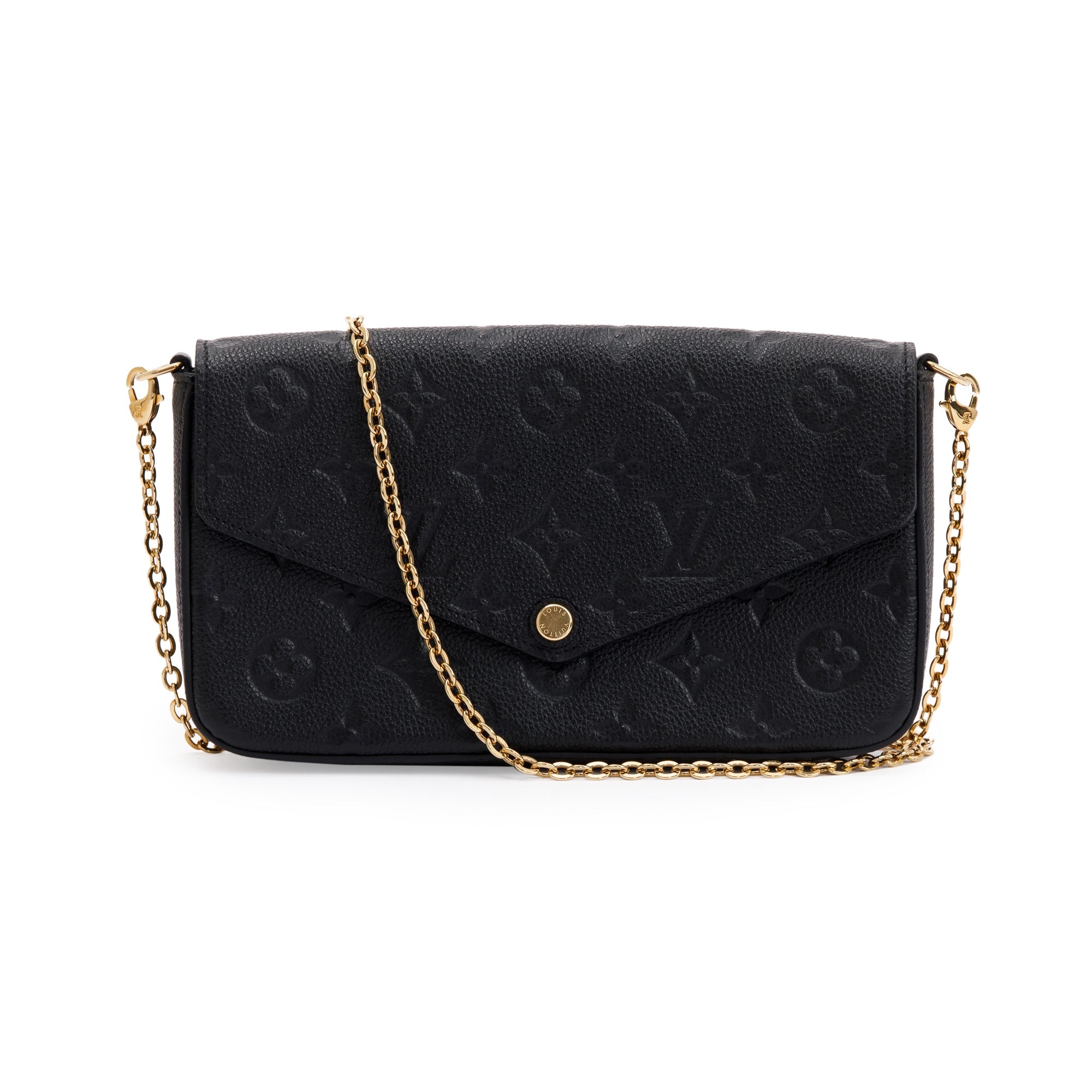 Louis Vuitton Black Monogram Empreinte Leather Felicie Pochette