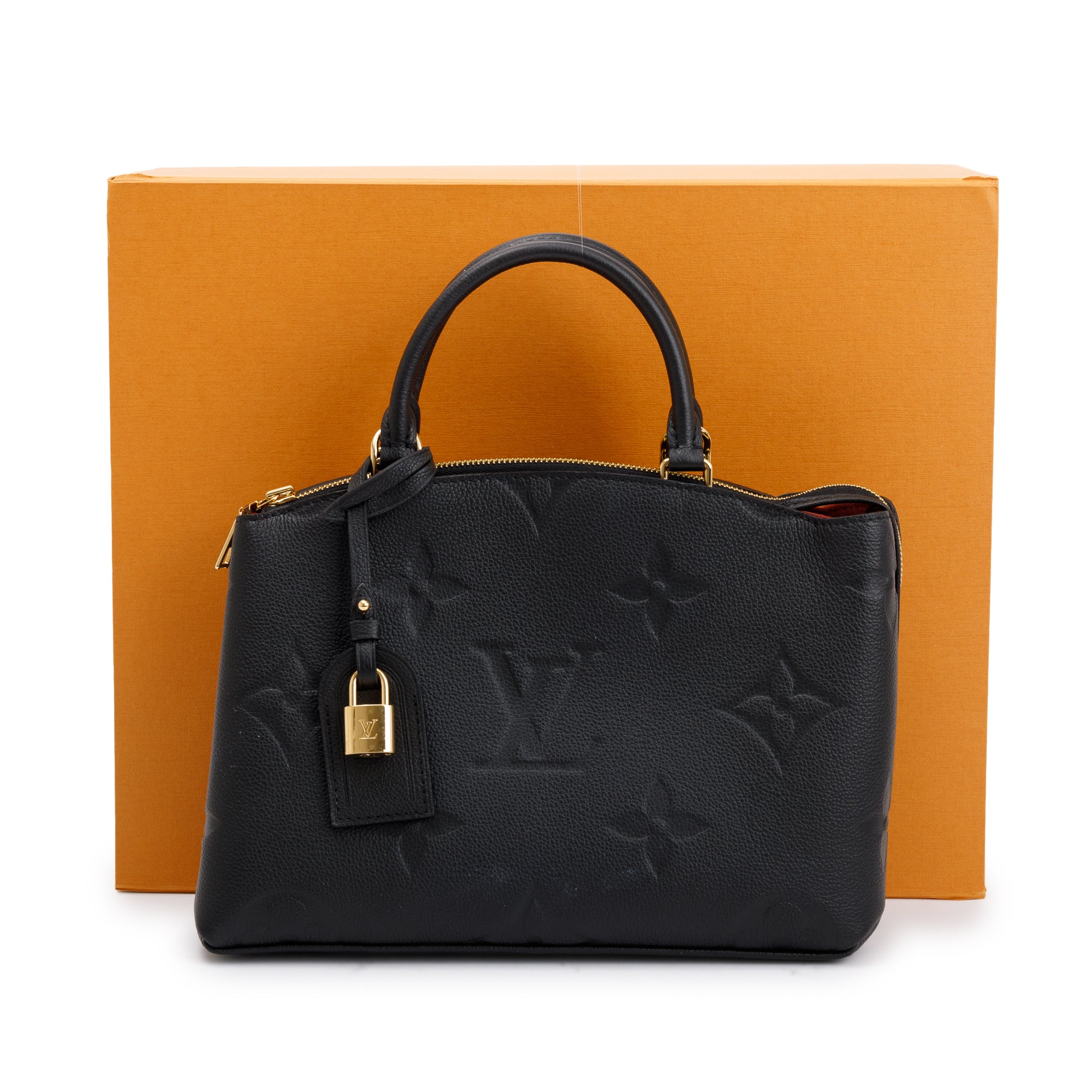 Louis Vuitton Black Monogram Empreinte Leather Petit Palais w/ Box