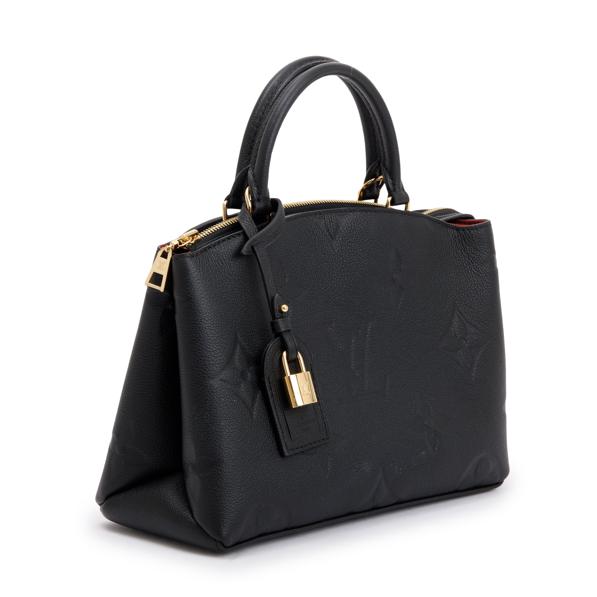 Louis Vuitton Black Monogram Empreinte Leather Petit Palais w/ Box