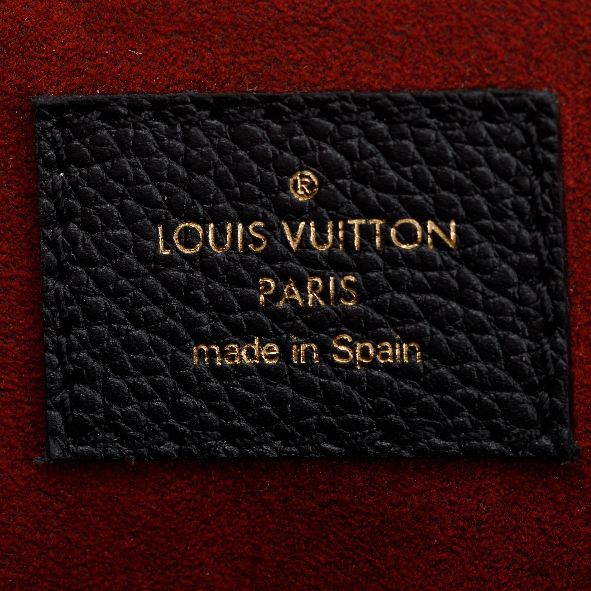Louis Vuitton Black Monogram Empreinte Leather Petit Palais w/ Box
