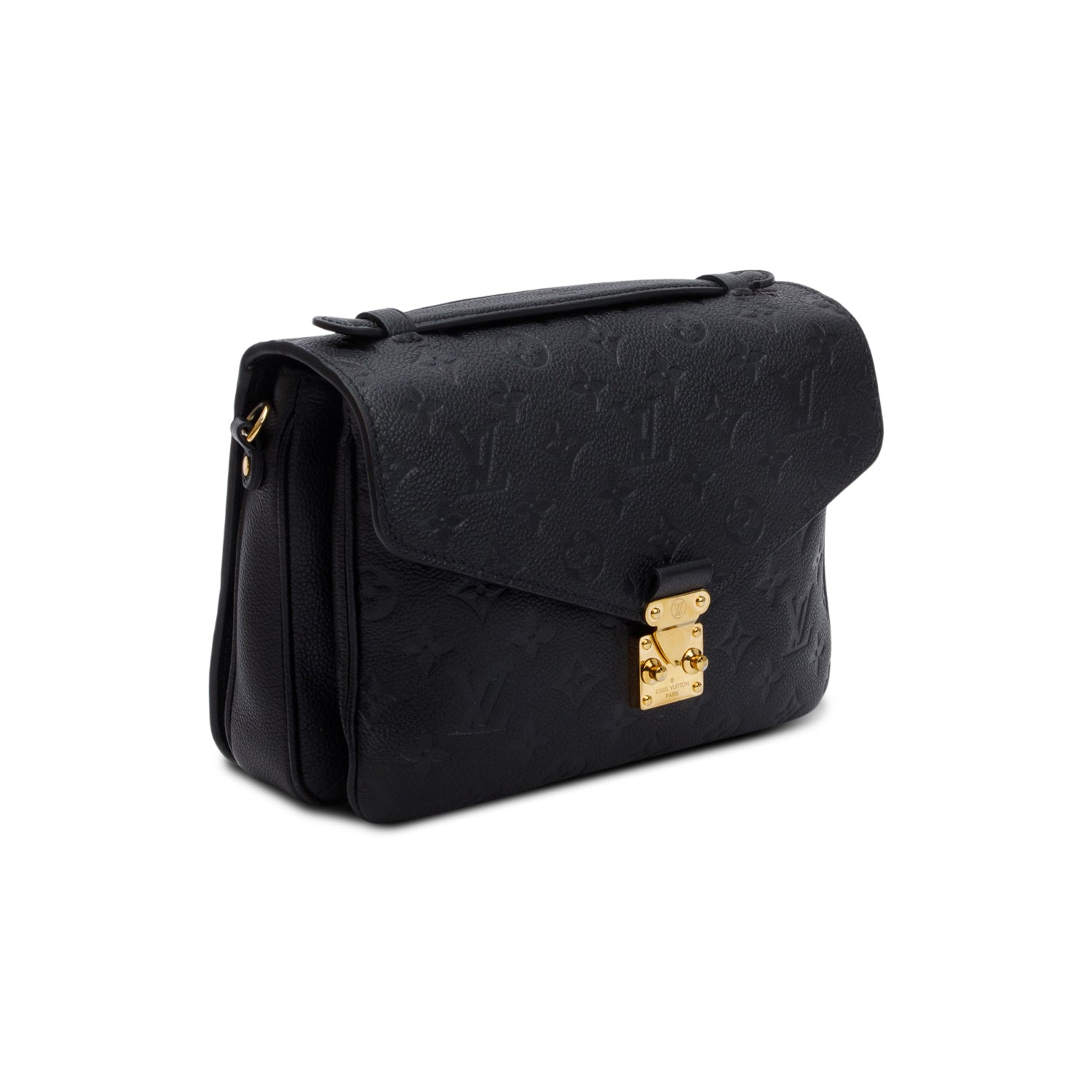 Louis Vuitton Black Monogram Empreinte Leather Pochette Metis w/ Box