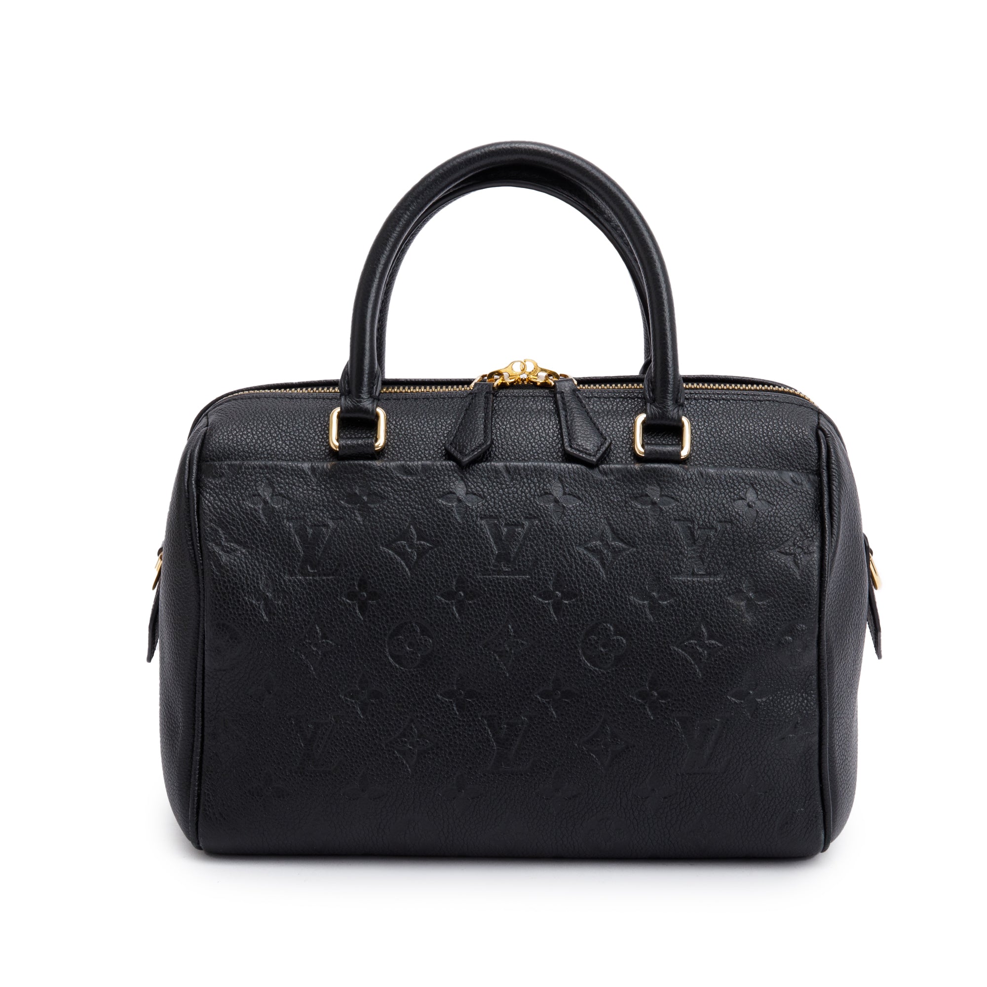 Louis Vuitton Black Monogram Empreinte Leather Speedy Bandouliere 25 NM w/ Box