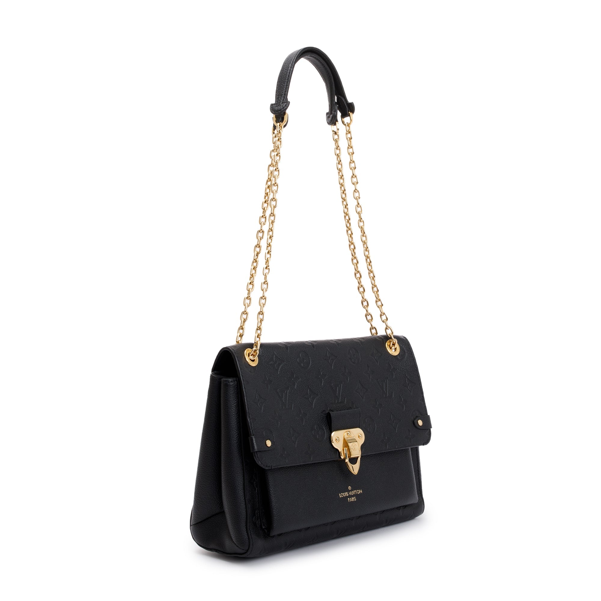 Louis Vuitton Black Monogram Empreinte Leather Vavin MM w/ Box