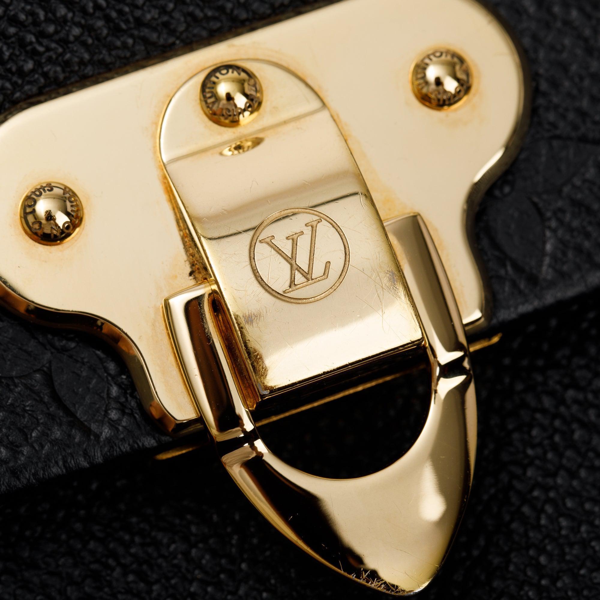 Louis Vuitton Black Monogram Empreinte Leather Vavin MM w/ Box