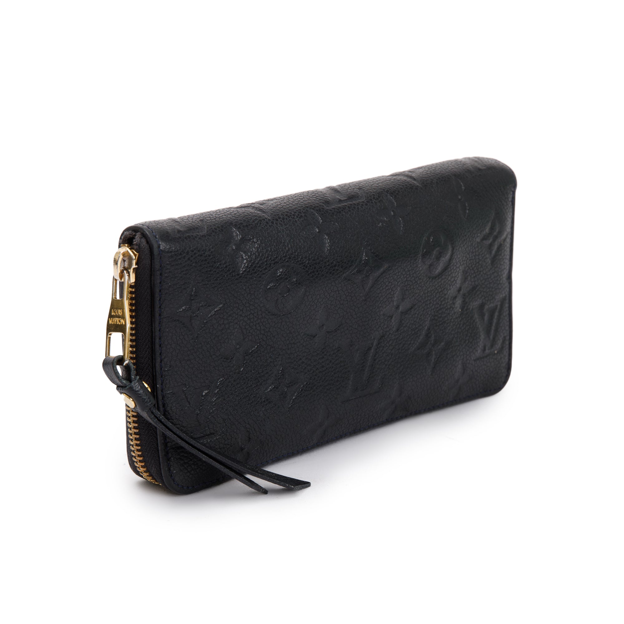 Louis Vuitton Black Monogram Empreinte Leather Zippy Organizer Wallet
