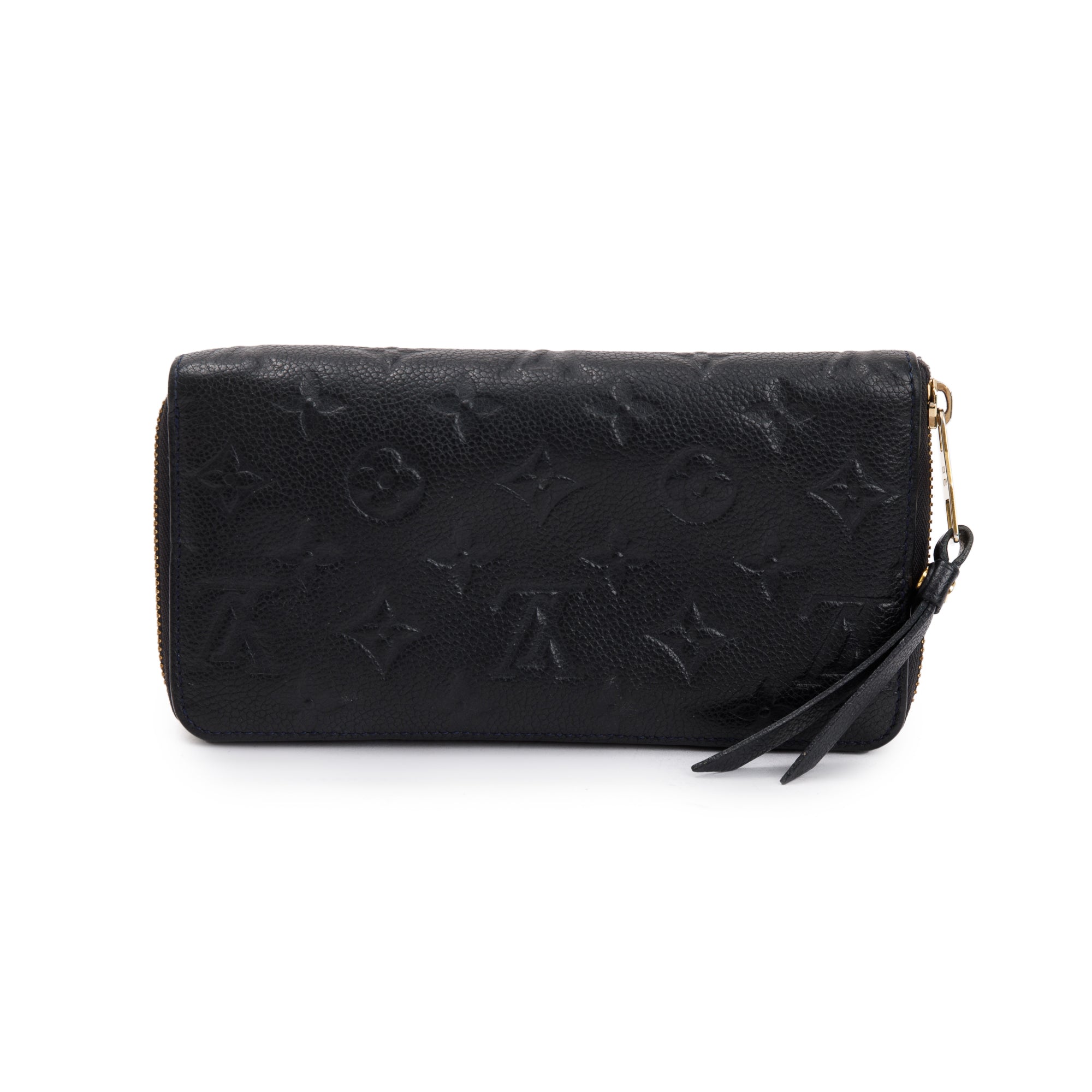 Louis Vuitton Black Monogram Empreinte Leather Zippy Organizer Wallet