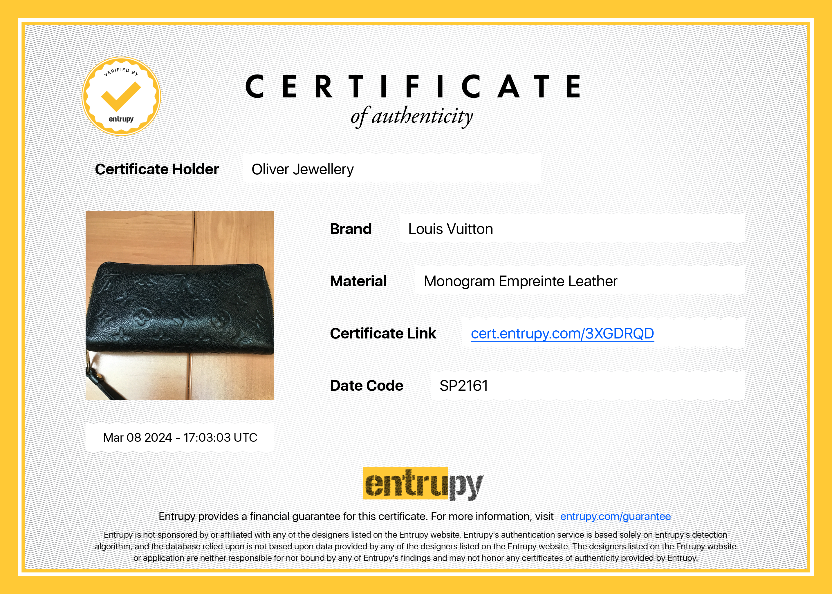 Louis Vuitton Black Monogram Empreinte Leather Zippy Organizer Wallet