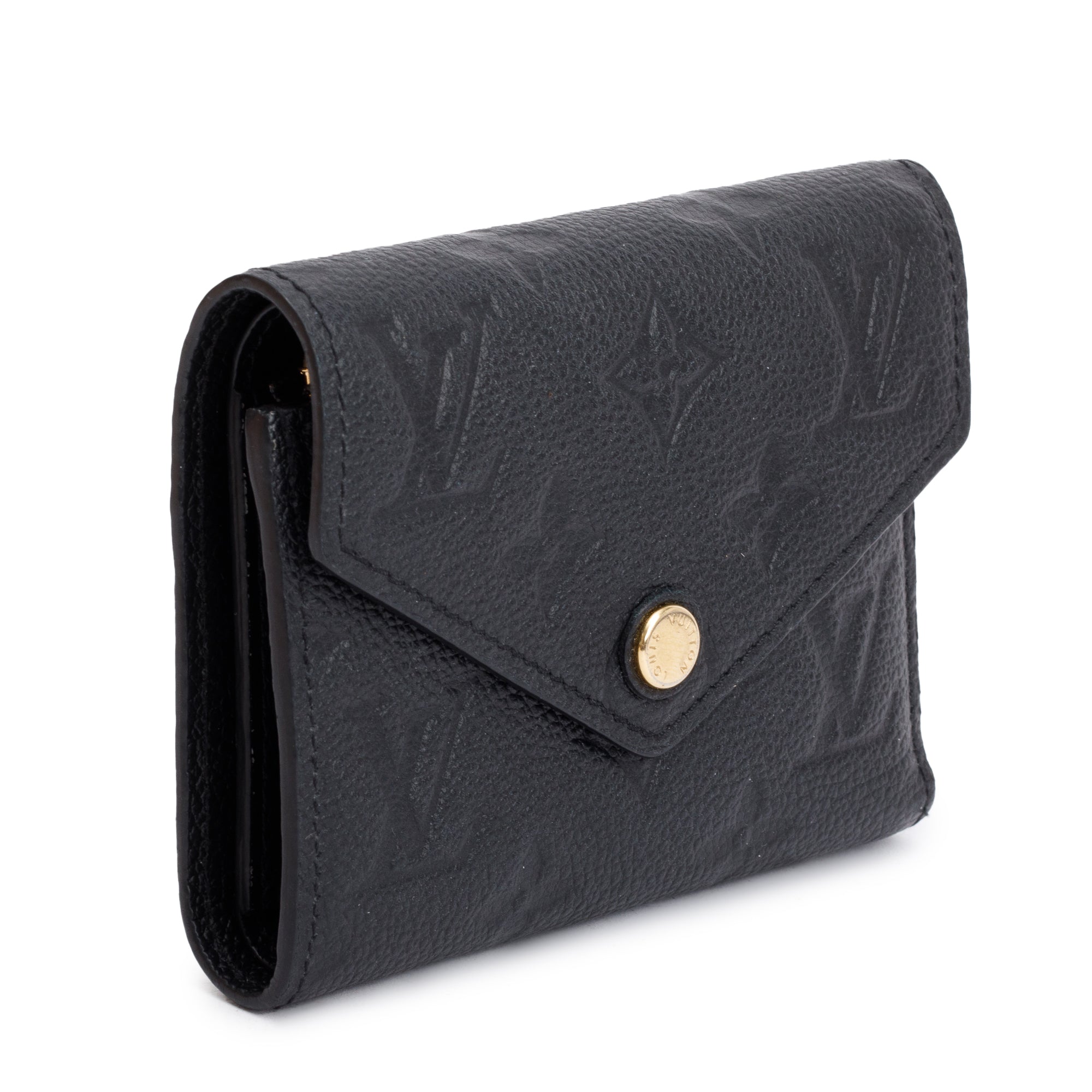 Louis Vuitton Black Monogram Empreinte Victorine Wallet