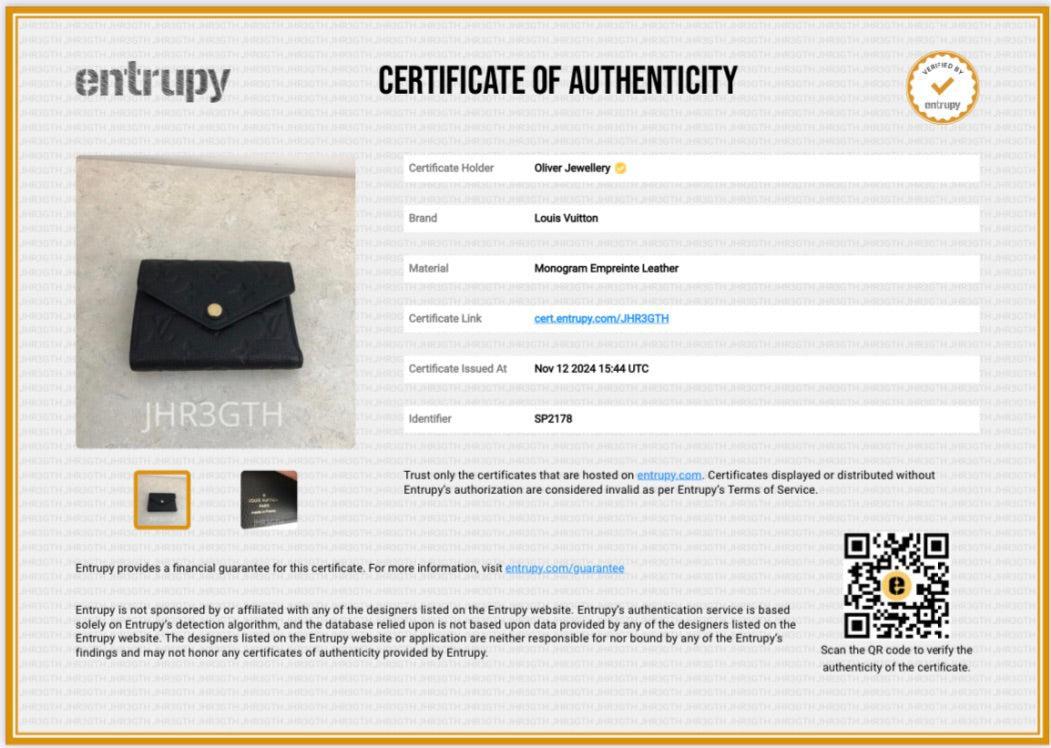 Louis Vuitton Black Monogram Empreinte Victorine Wallet