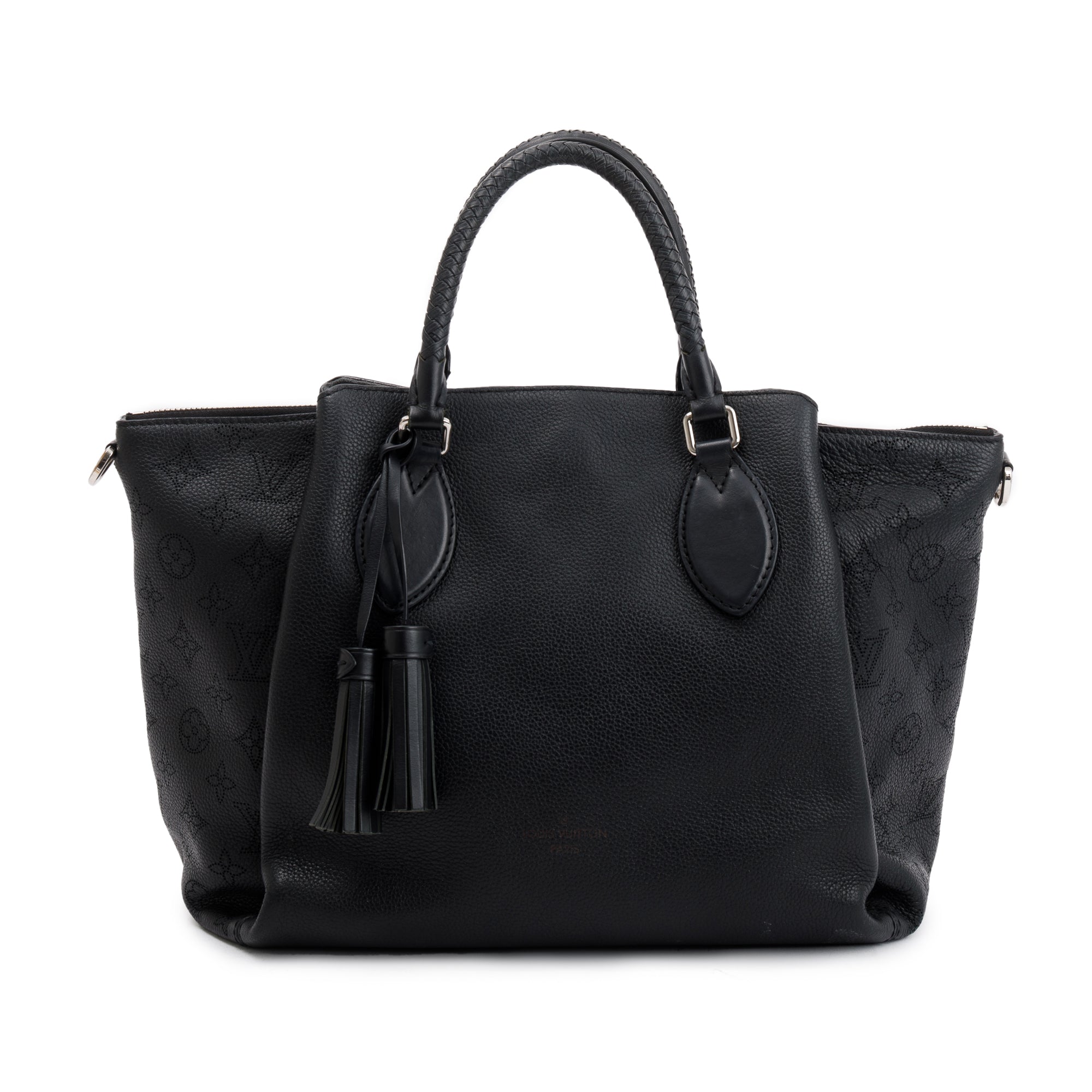 Louis Vuitton Black Monogram Mahina Leather Haumea w/ Strap