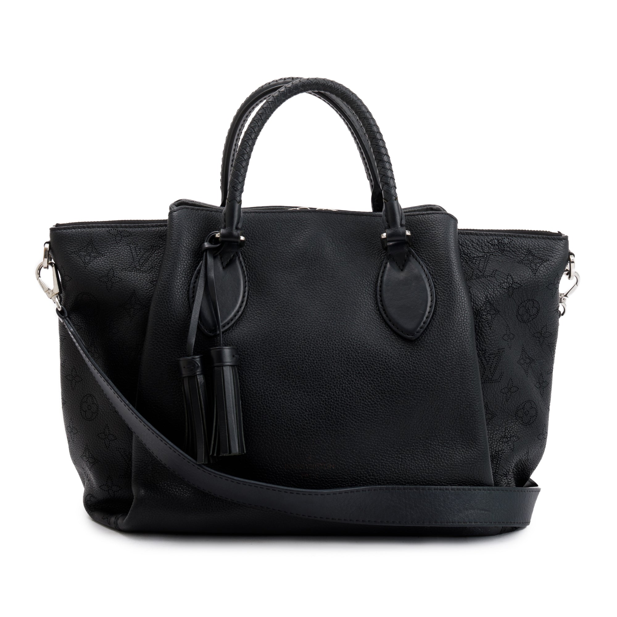 Louis Vuitton Black Monogram Mahina Leather Haumea w/ Strap