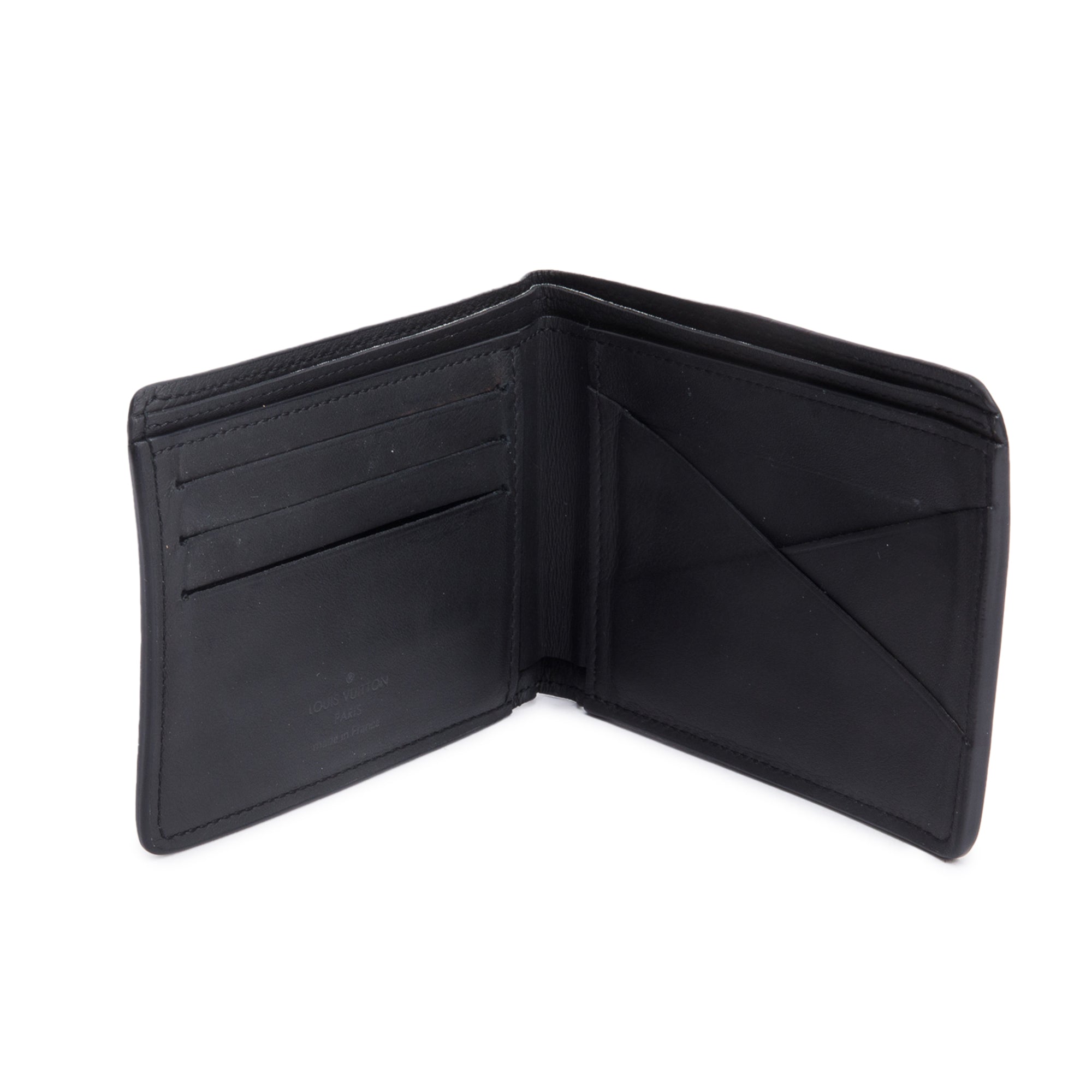 Louis Vuitton Black Monogram Shadow Multiple Wallet w/ Box