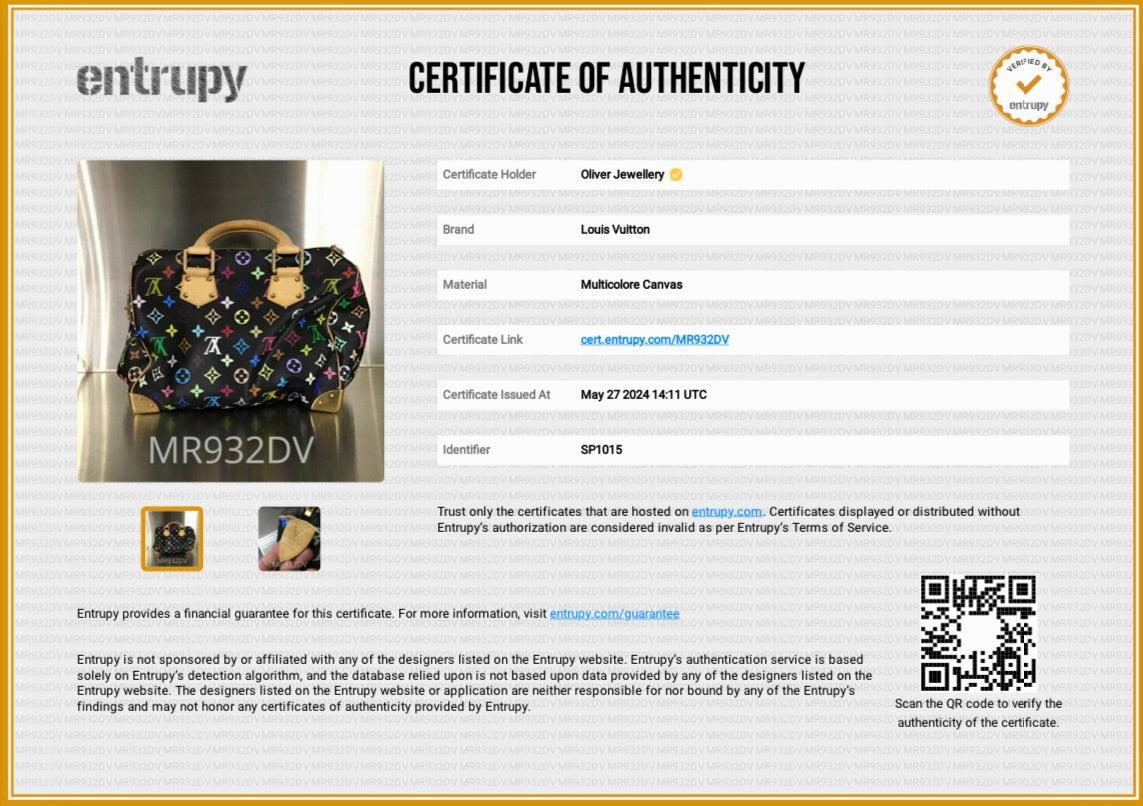Louis Vuitton Black Multicolore Speedy 30