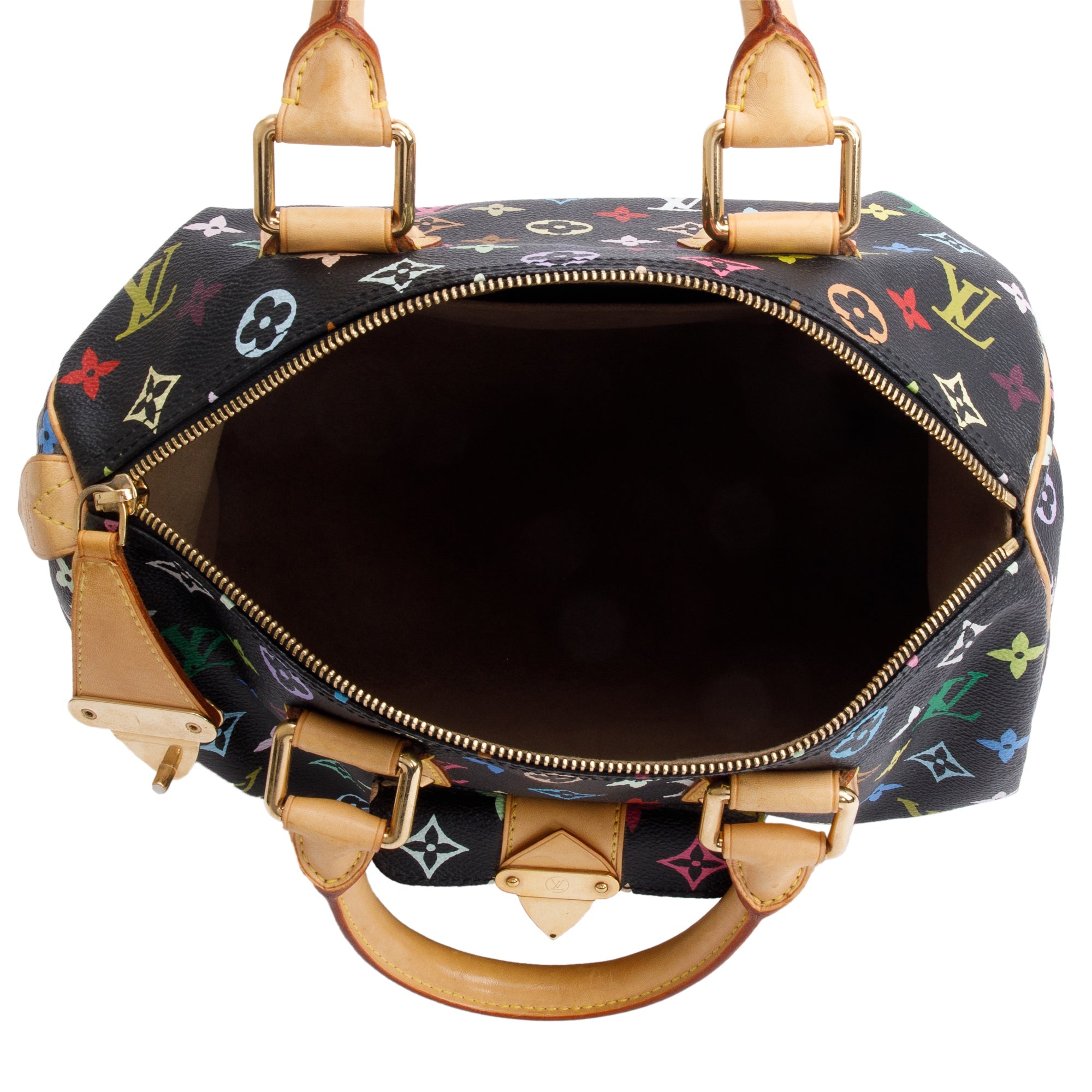 Louis Vuitton Black Multicolore Speedy 30