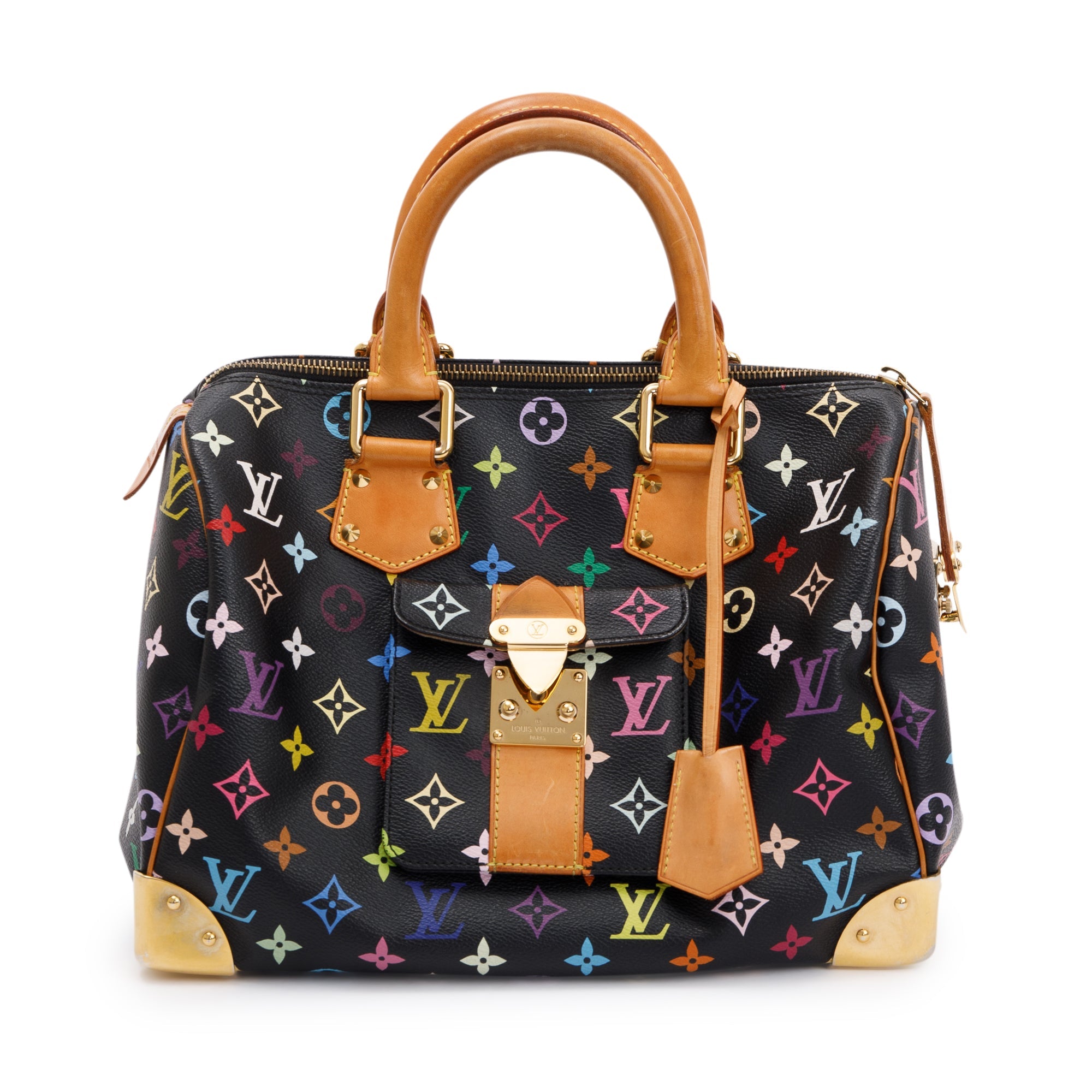 Louis Vuitton Black Multicolore Speedy 30