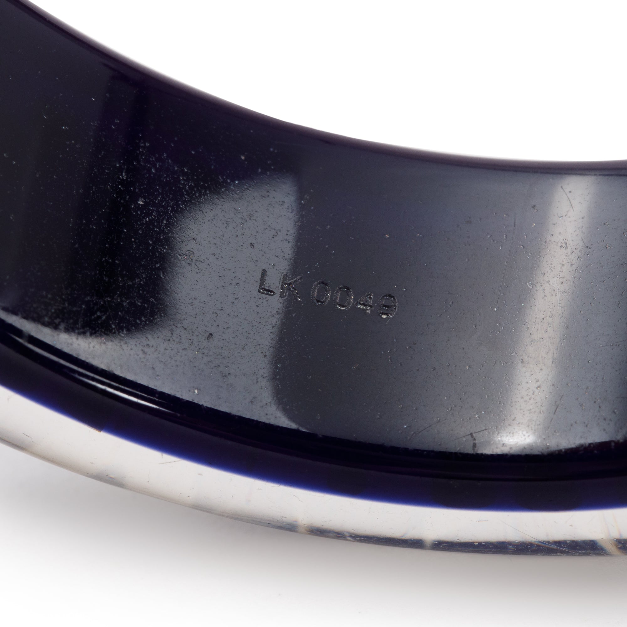 Louis Vuitton Black Resin & Silver Plated Swarovski Crystal Wide Inclusion Bangle